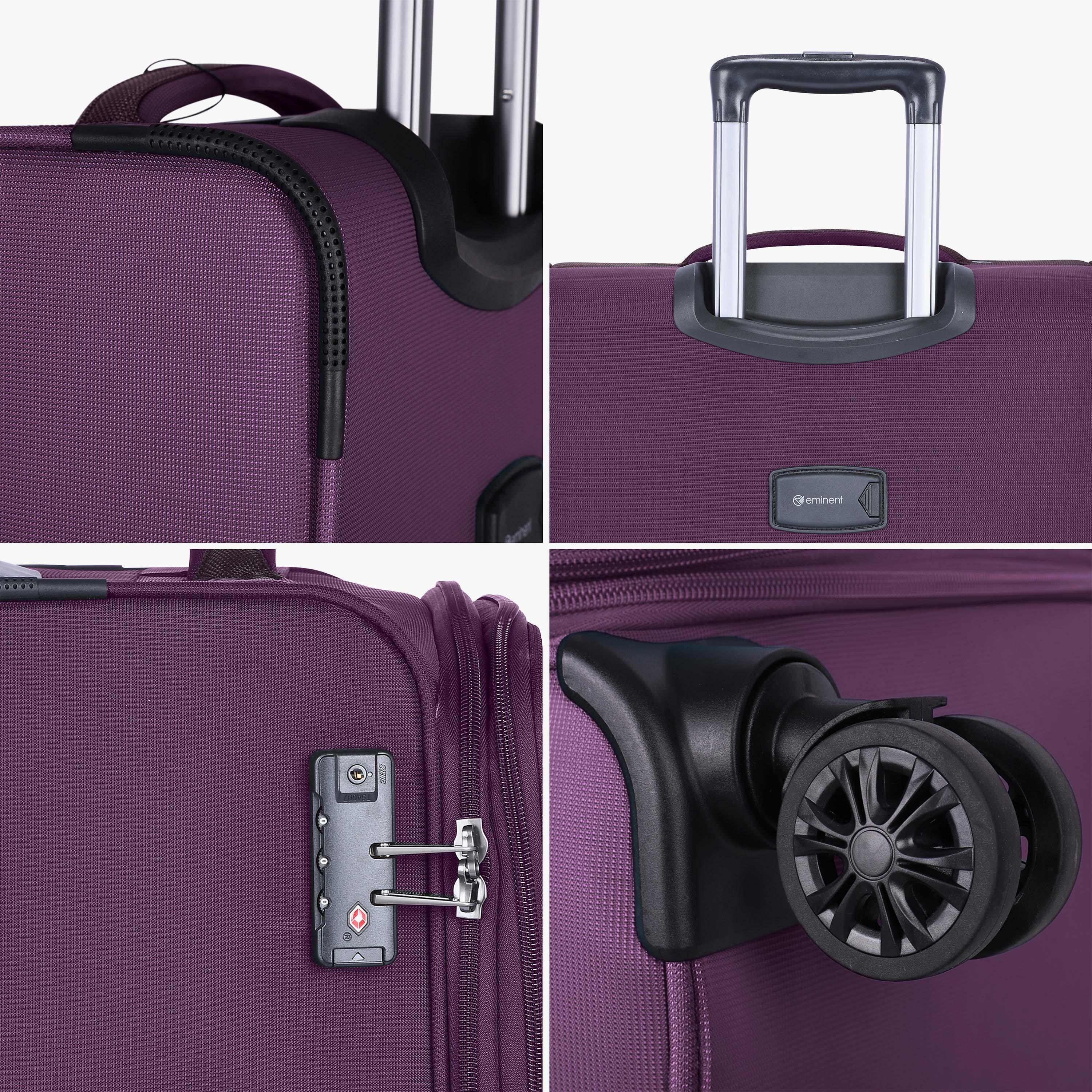 Eminent 51 CM Cabin Polyester Soft Case 4-Wheeler Spinner Trolley Bag with TSA Lock | E751SZ-20-travel-luggagesandbags-luggage-image-8