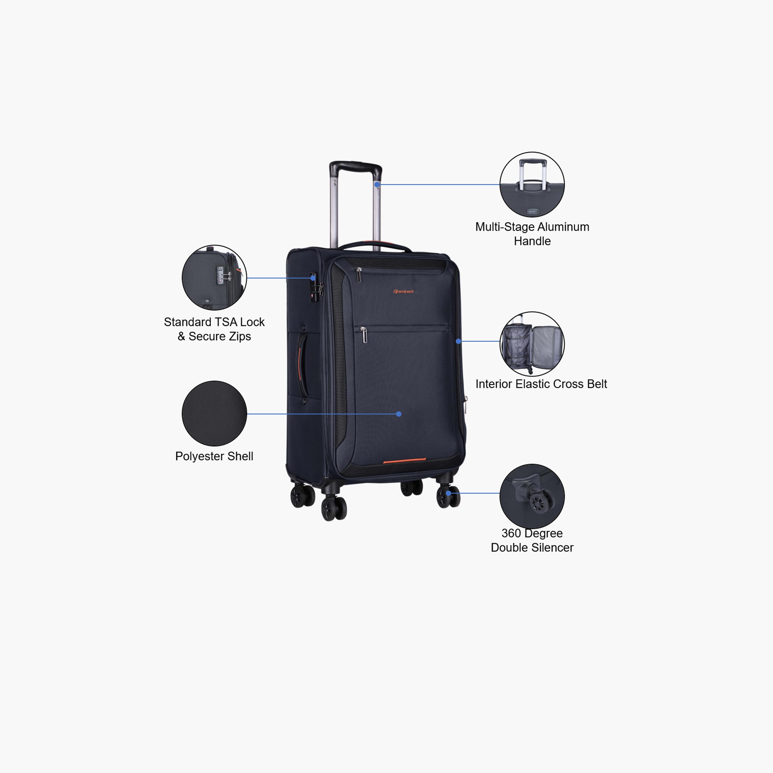 إميننت- شنطة سفر بوليستر  هيكل طري مقاس 69 سم بأربع عجلات مزدوجة دوارة من ال  | E751SZ-24-travel-luggagesandbags-luggage-image-3