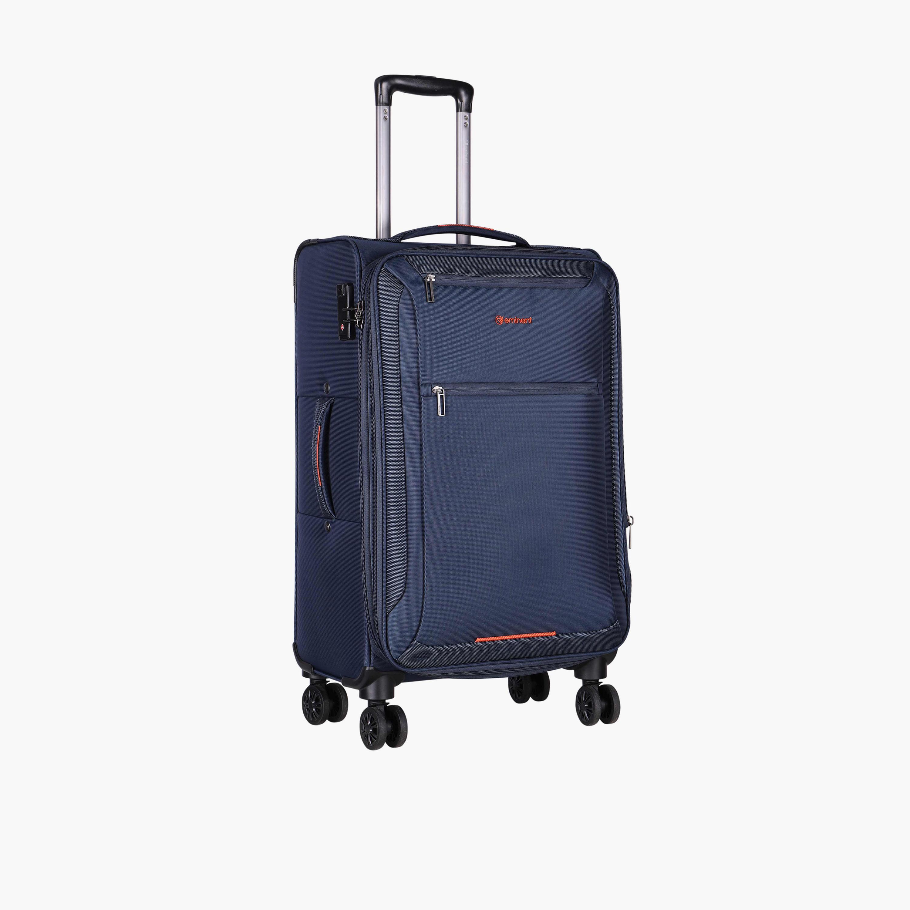 Eminent 69 CM Medium Check-in Polyester Soft Case 4-Wheeler Spinner Trolley Bag with TSA Lock | E751SZ-24-travel-luggagesandbags-luggage-image-1