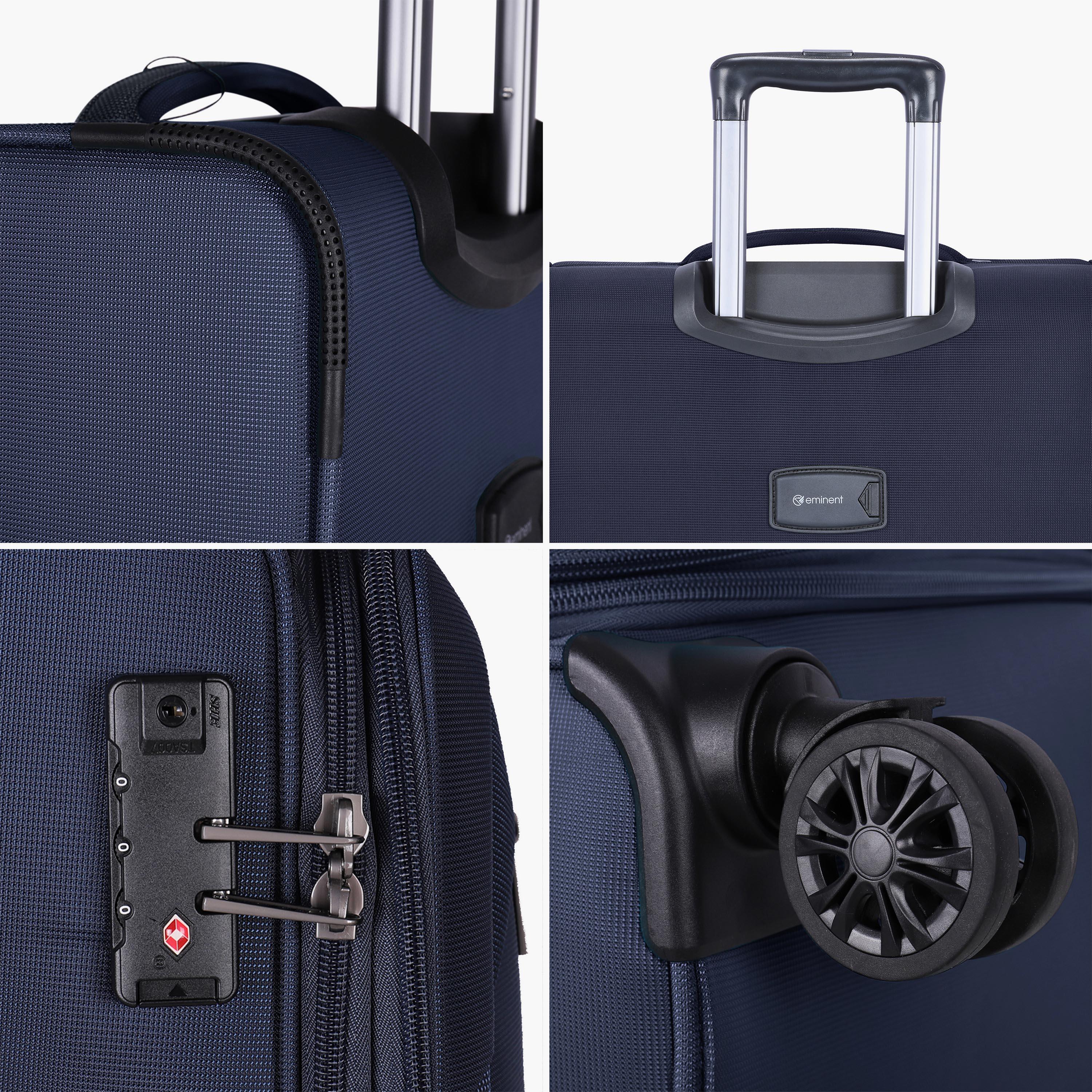 Eminent 69 CM Medium Check-in Polyester Soft Case 4-Wheeler Spinner Trolley Bag with TSA Lock | E751SZ-24-travel-luggagesandbags-luggage-image-8
