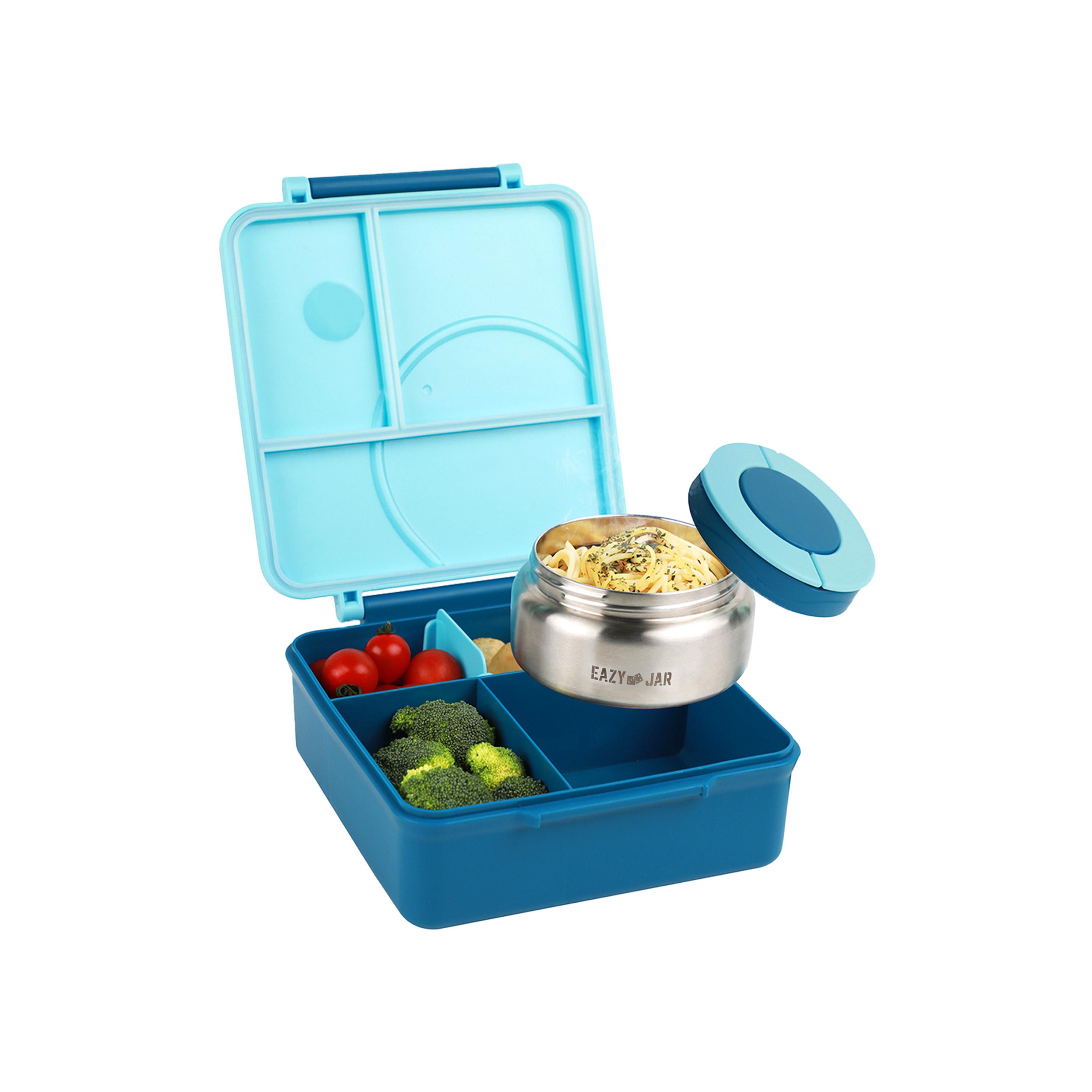 Eazy Kids Jumbo Bento Lunch Box, Lunch Bag, Food Jar with Cutlery Set-school-lunchessentials-lunchboxes-image-4