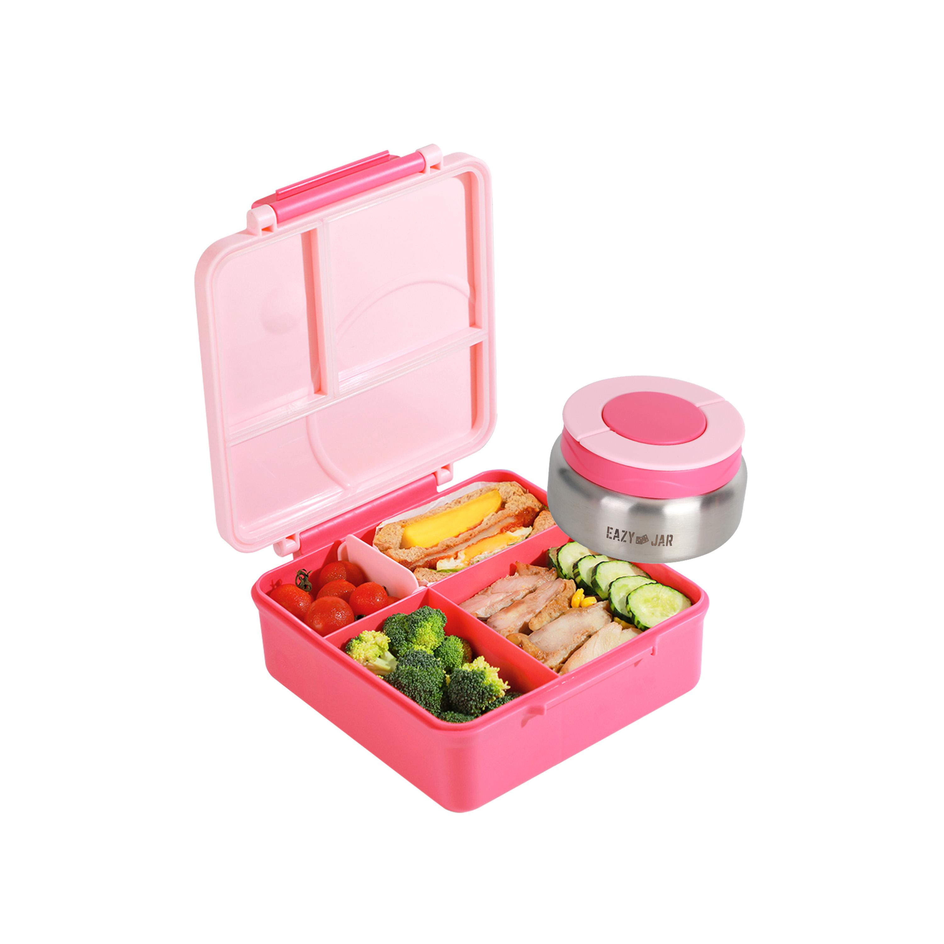 Eazy Kids Jumbo Bento Lunch Box, Lunch Bag, Food Jar with Cutlery Set-school-lunchessentials-lunchboxes-image-4