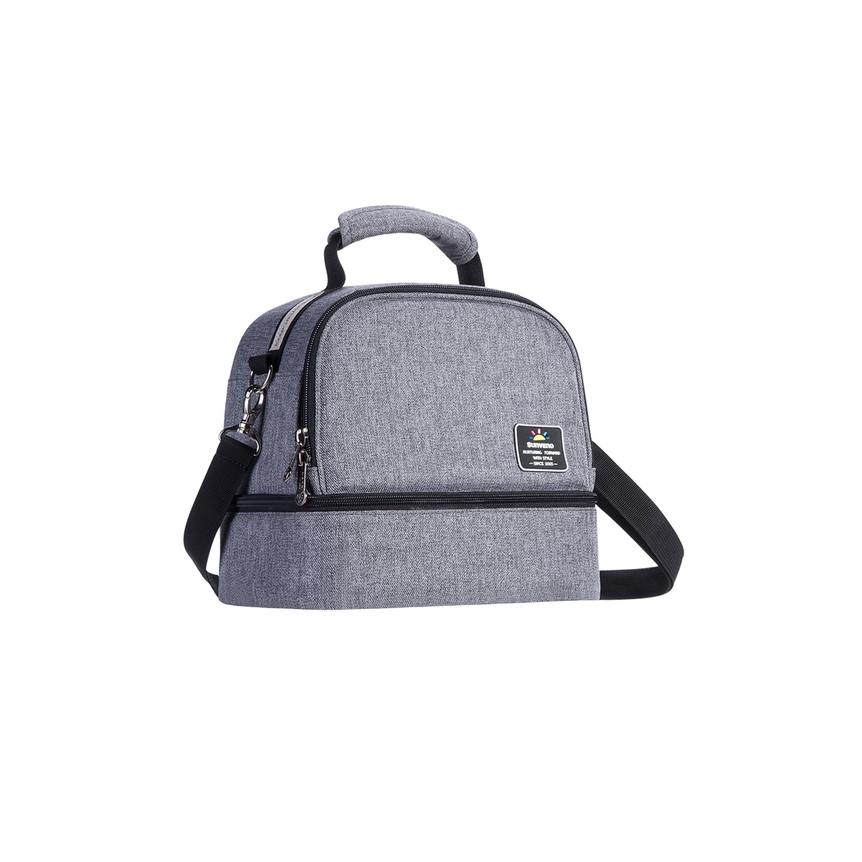 Sunveno Insulated Lunch Bag with 4-Piece Penguin Ice Pack Set - Grey-school-lunchessentials-lunchbags-image-11