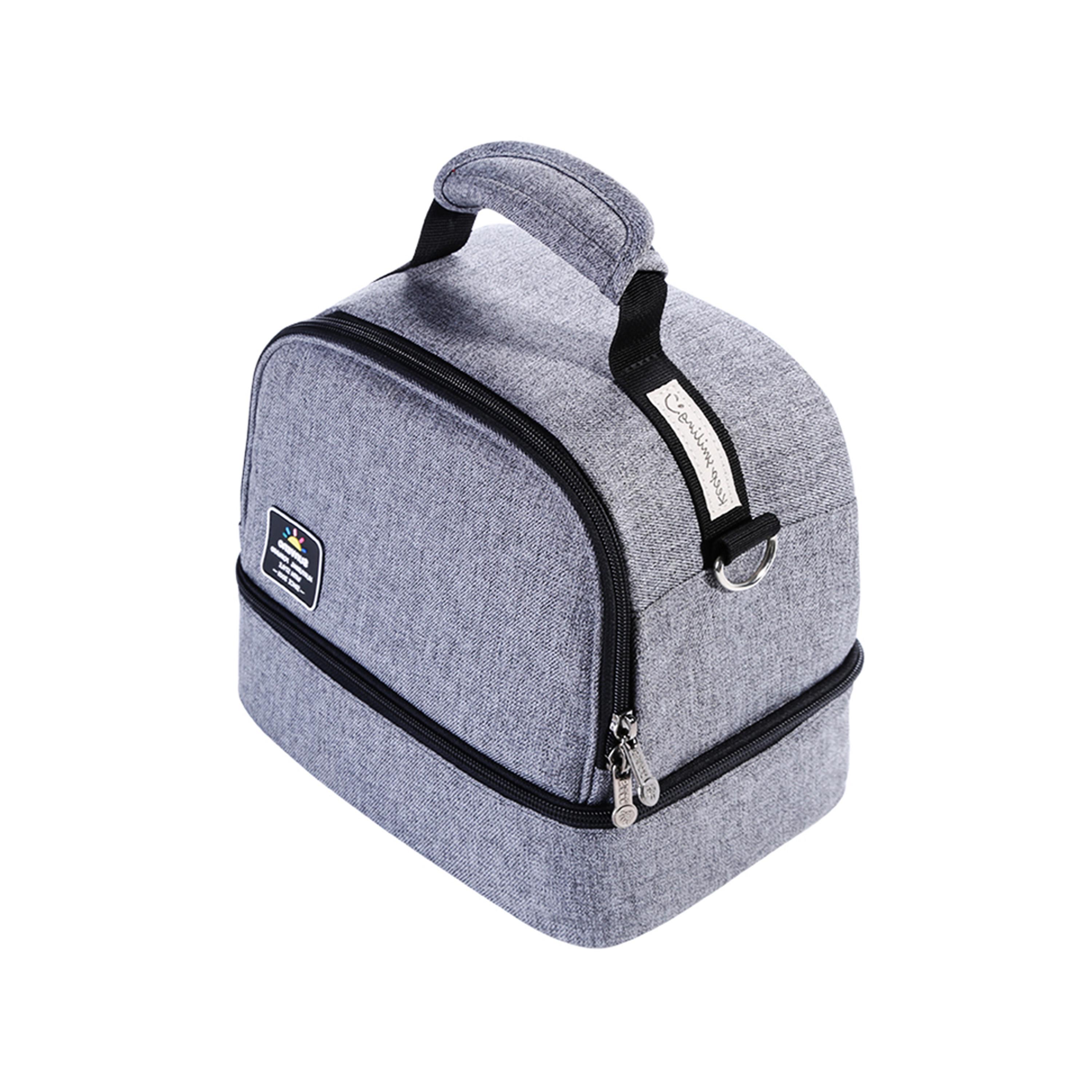 Sunveno Insulated Lunch Bag with 4-Piece Penguin Ice Pack Set - Grey-school-lunchessentials-lunchbags-image-12