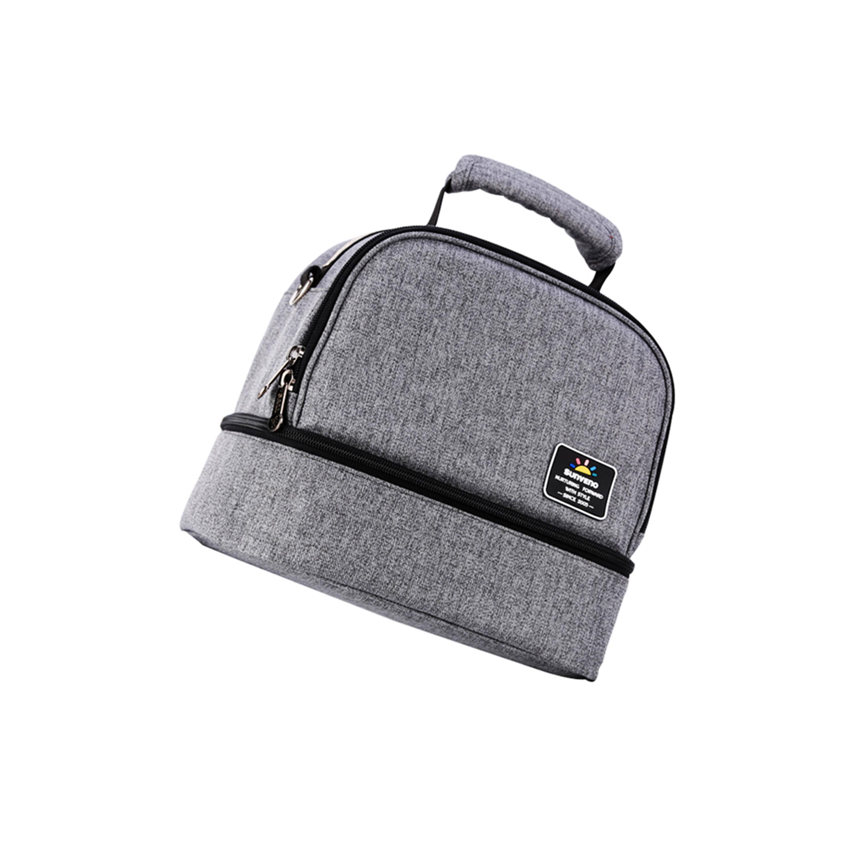Sunveno Insulated Lunch Bag with 4-Piece Penguin Ice Pack Set - Grey-school-lunchessentials-lunchbags-image-14