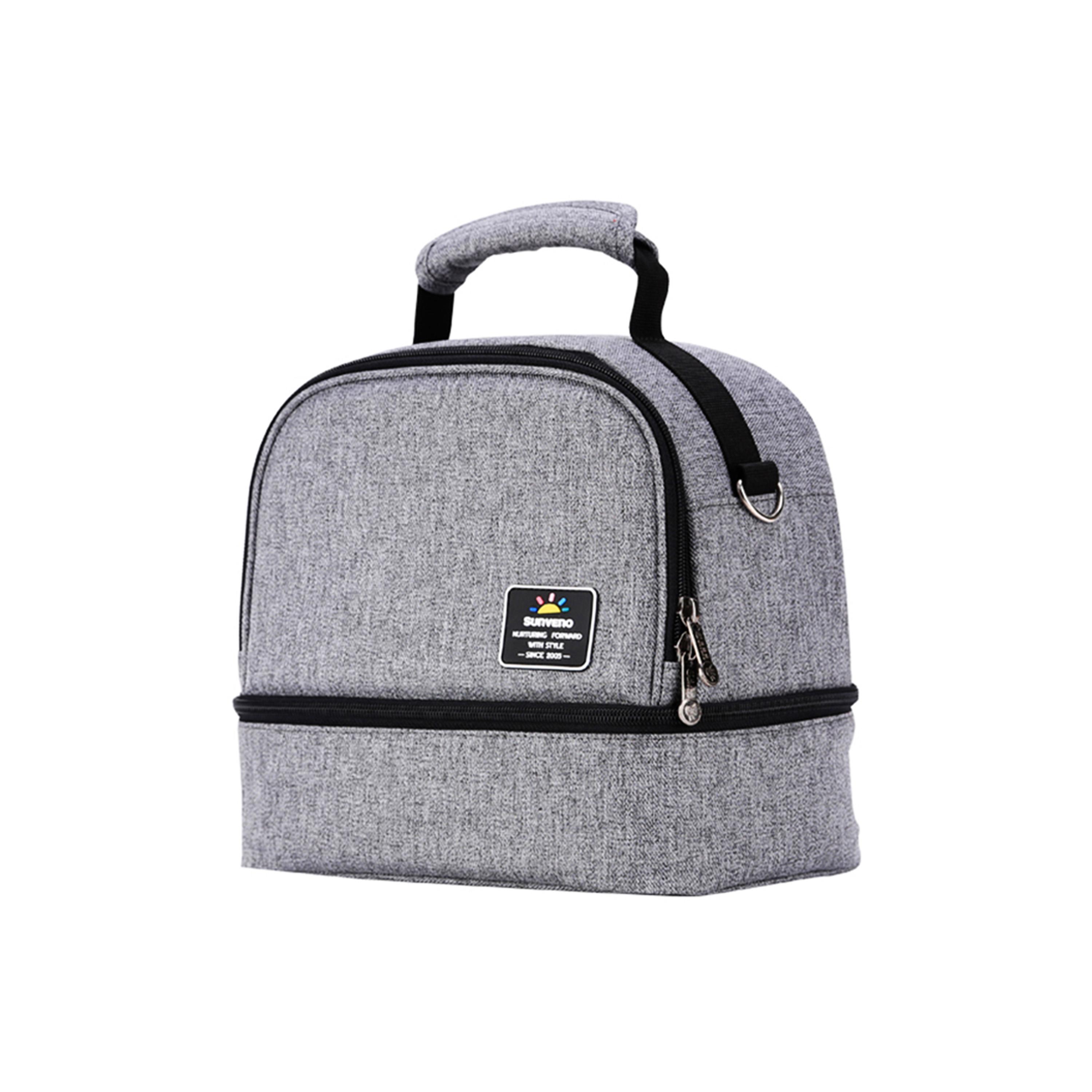 Sunveno Insulated Lunch Bag with 4-Piece Penguin Ice Pack Set - Grey-school-lunchessentials-lunchbags-image-15