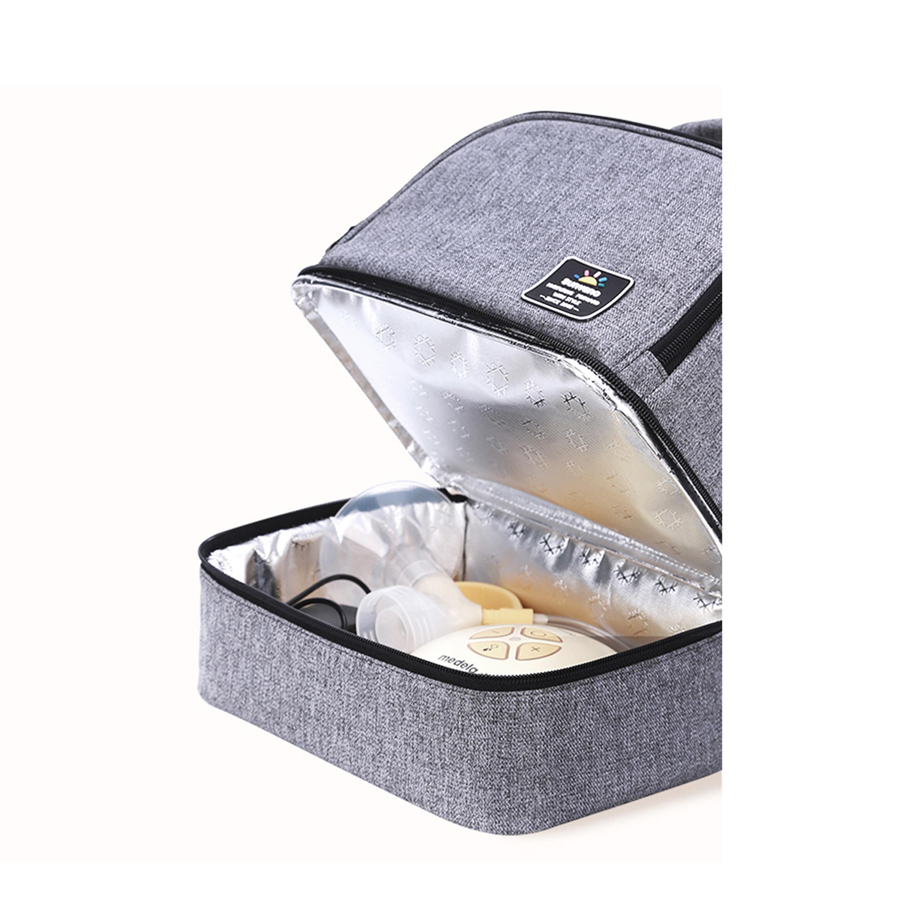 Sunveno Insulated Lunch Bag with 4-Piece Penguin Ice Pack Set - Grey-school-lunchessentials-lunchbags-image-7