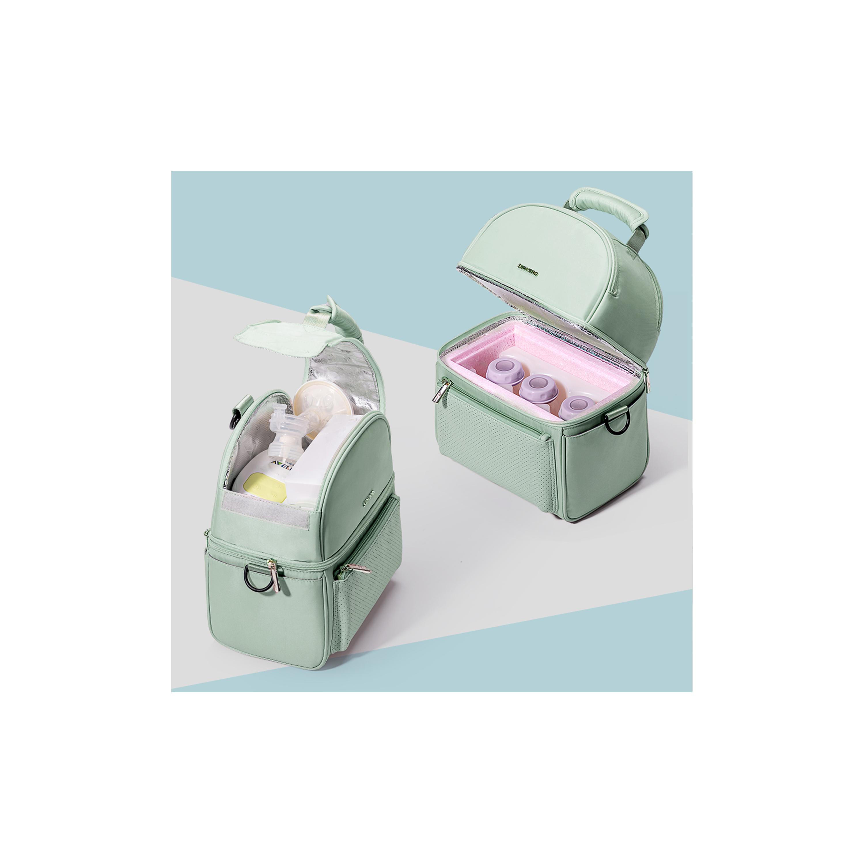 Sunveno Insulated Lunch Bag with Thermo Box & 4-Piece Ice Pack Set - Shark - Green-school-lunchessentials-lunchbags-image-11