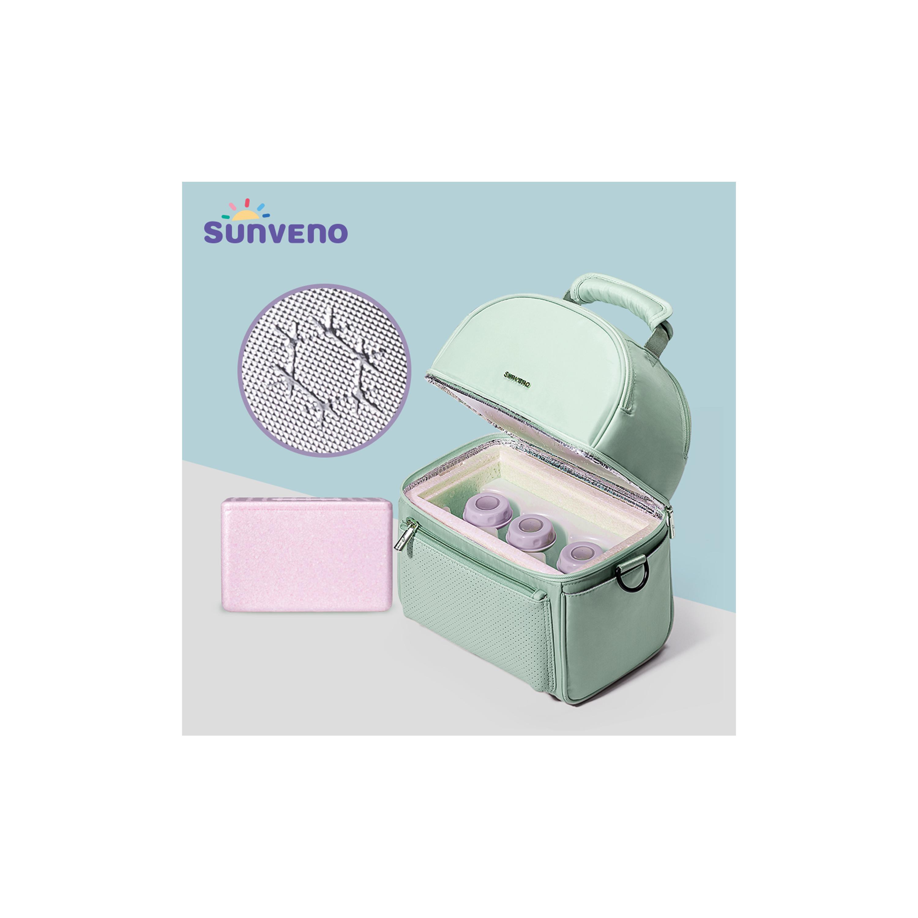 Sunveno Insulated Lunch Bag with Thermo Box & 4-Piece Ice Pack Set - Shark - Green-school-lunchessentials-lunchbags-image-12