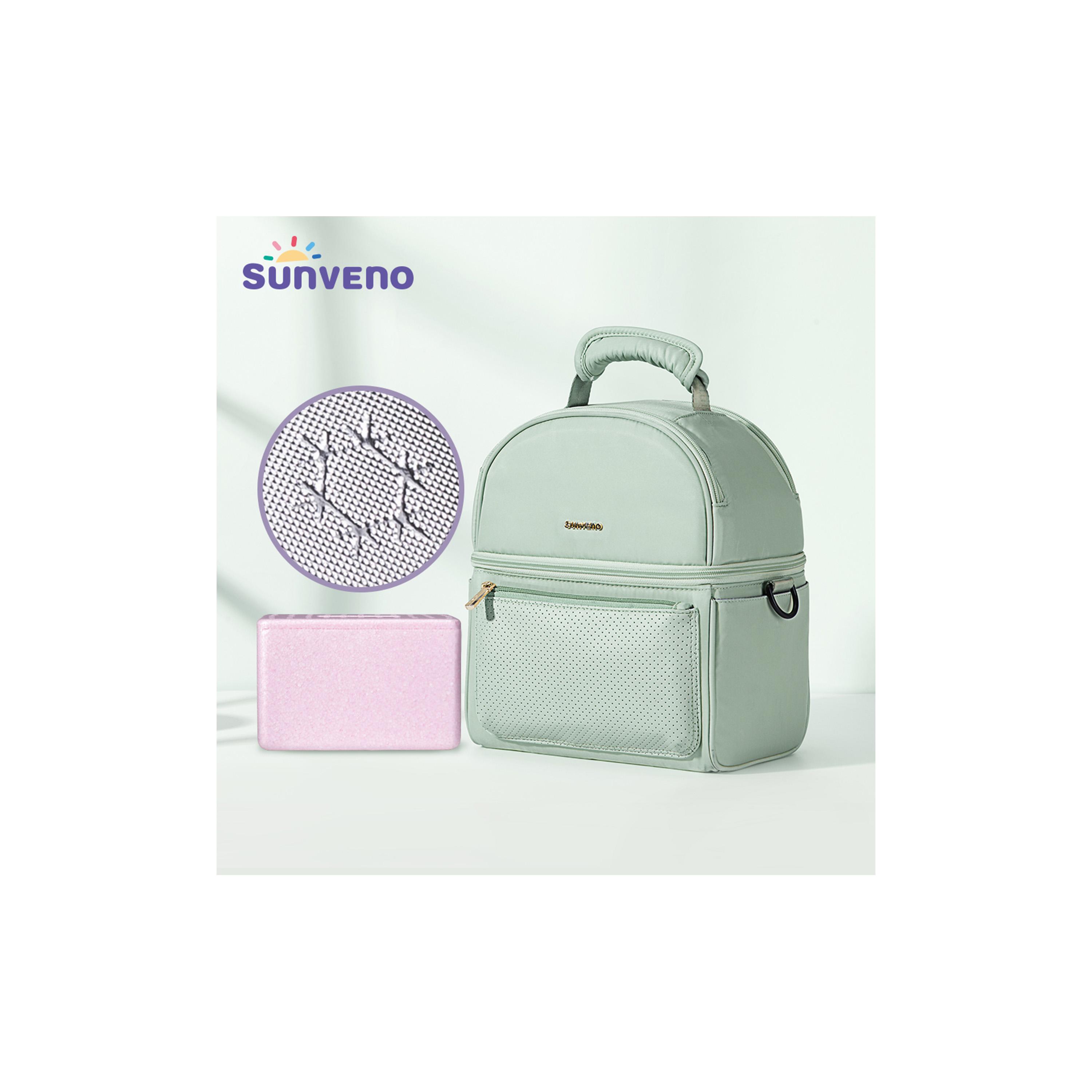 Sunveno Insulated Lunch Bag with Thermo Box & 4-Piece Ice Pack Set - Shark - Green-school-lunchessentials-lunchbags-image-13