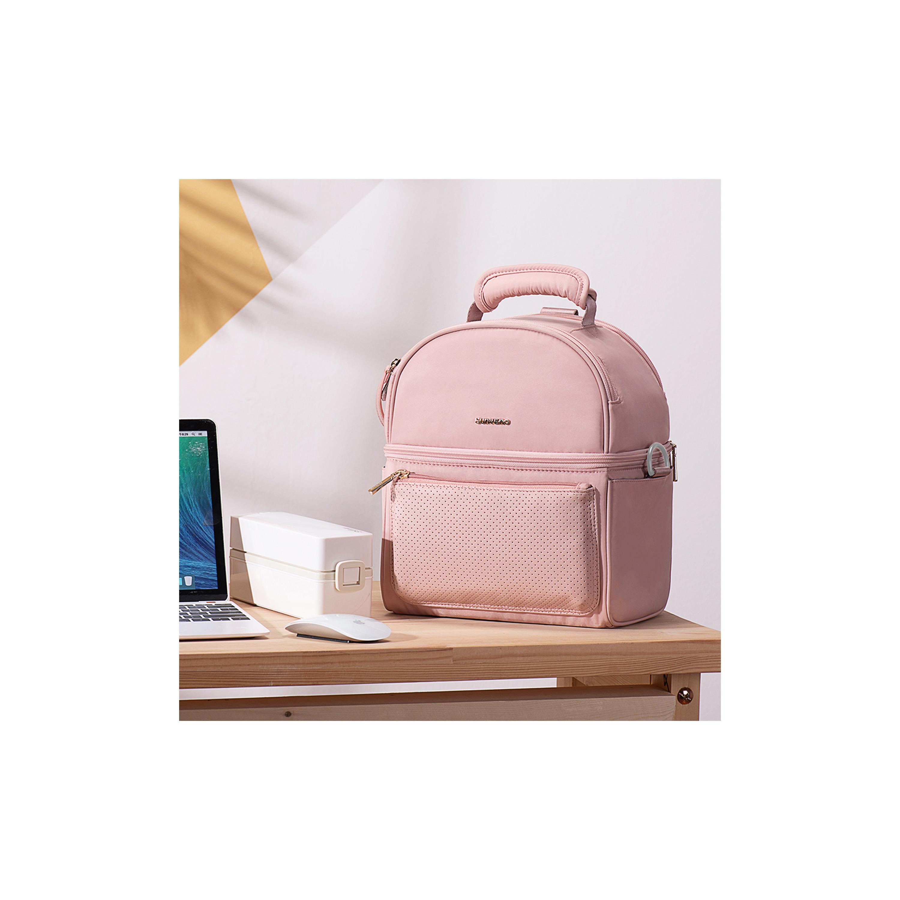 Sunveno Insulated Lunch Bag with Thermo Box & 4-Piece Ice Pack Set - Flamingo - Pink-school-lunchessentials-lunchbags-image-10