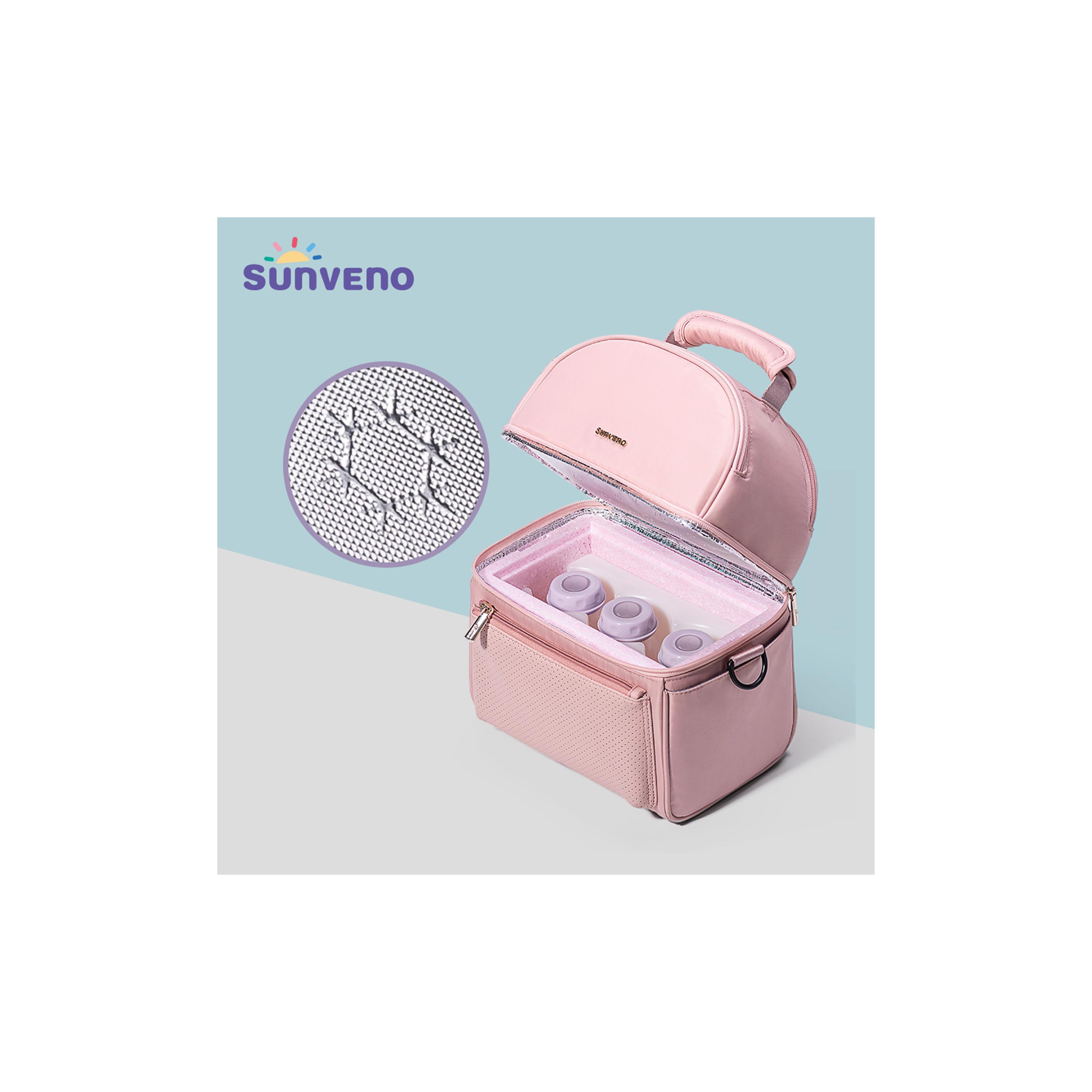 Sunveno Insulated Lunch Bag with Thermo Box & 4-Piece Ice Pack Set - Flamingo - Pink-school-lunchessentials-lunchbags-image-2
