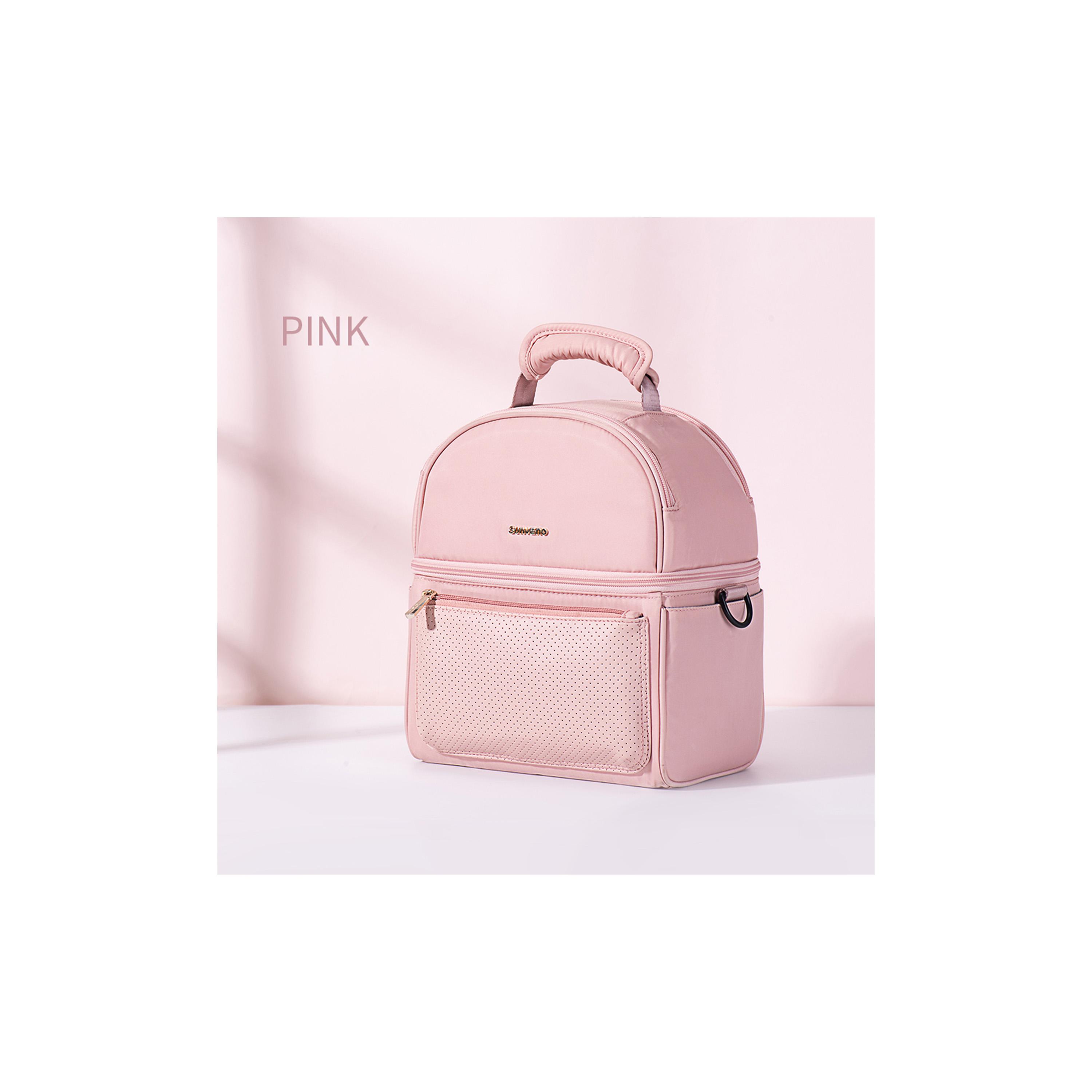 Sunveno Insulated Lunch Bag with Thermo Box & 4-Piece Ice Pack Set - Flamingo - Pink-school-lunchessentials-lunchbags-image-4