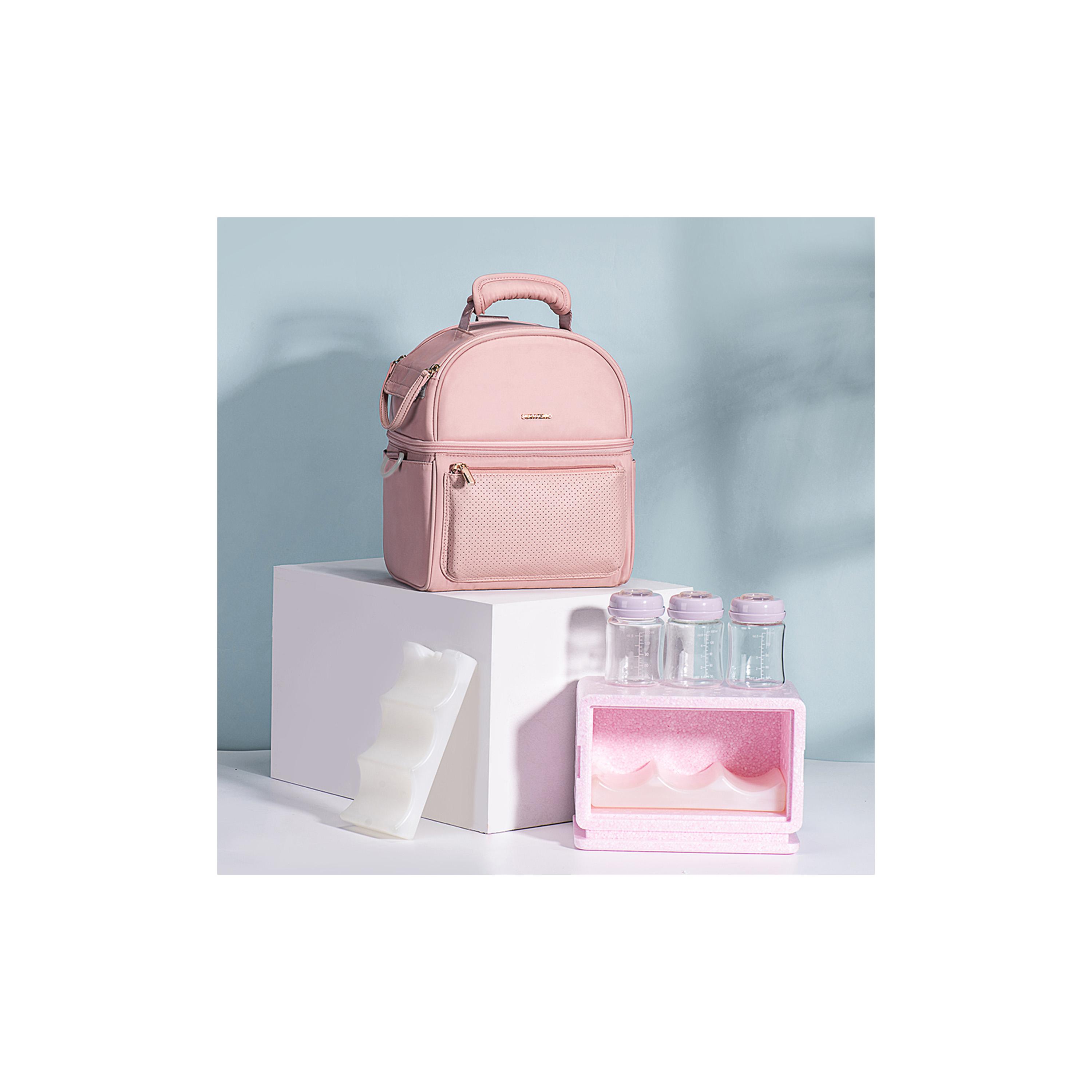 Sunveno Insulated Lunch Bag with Thermo Box & 4-Piece Ice Pack Set - Flamingo - Pink-school-lunchessentials-lunchbags-image-9