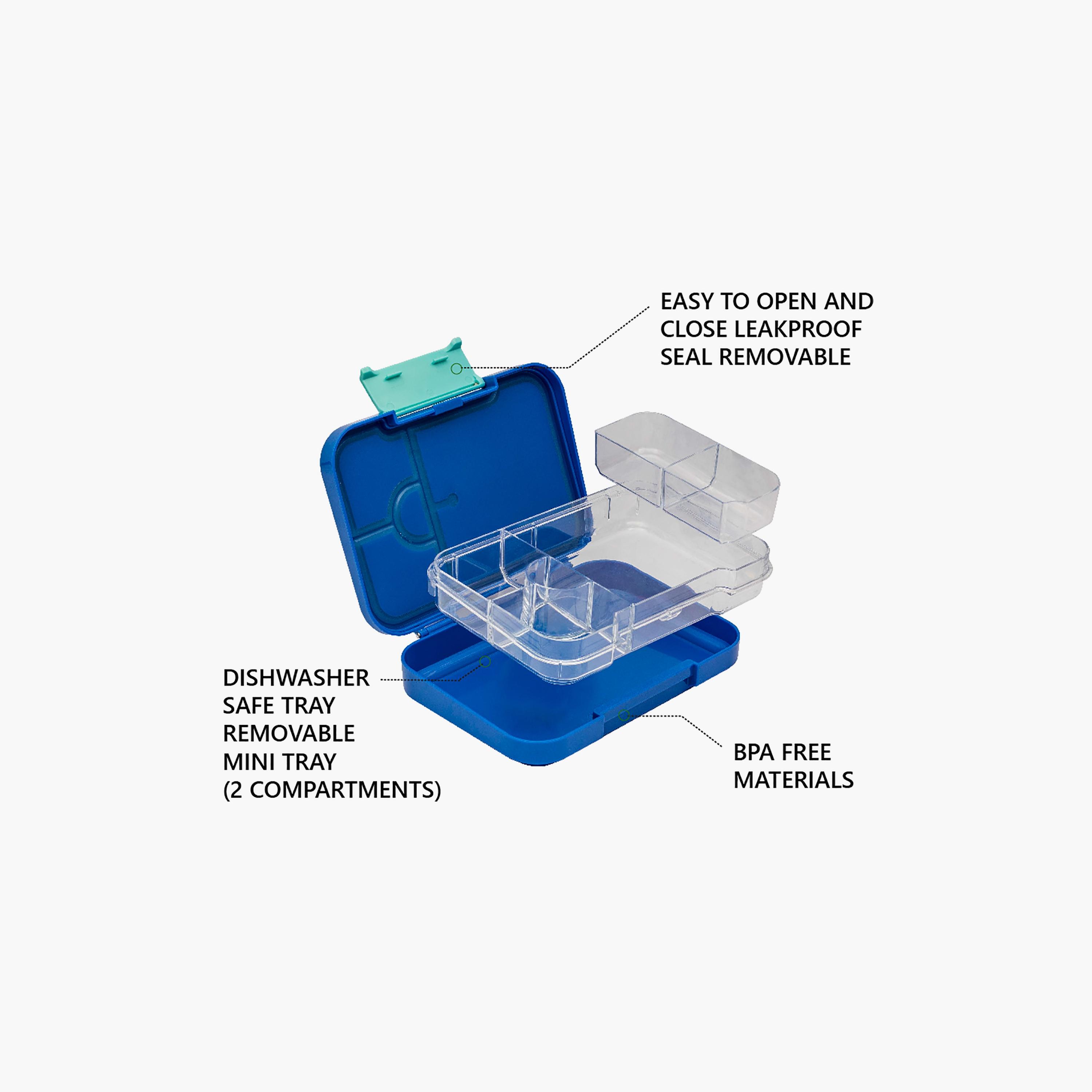 Bamboo Bark 4-6 Compartment Tritan Lunch Box - Shark - Blue-school-lunchessentials-lunchboxes-image-2