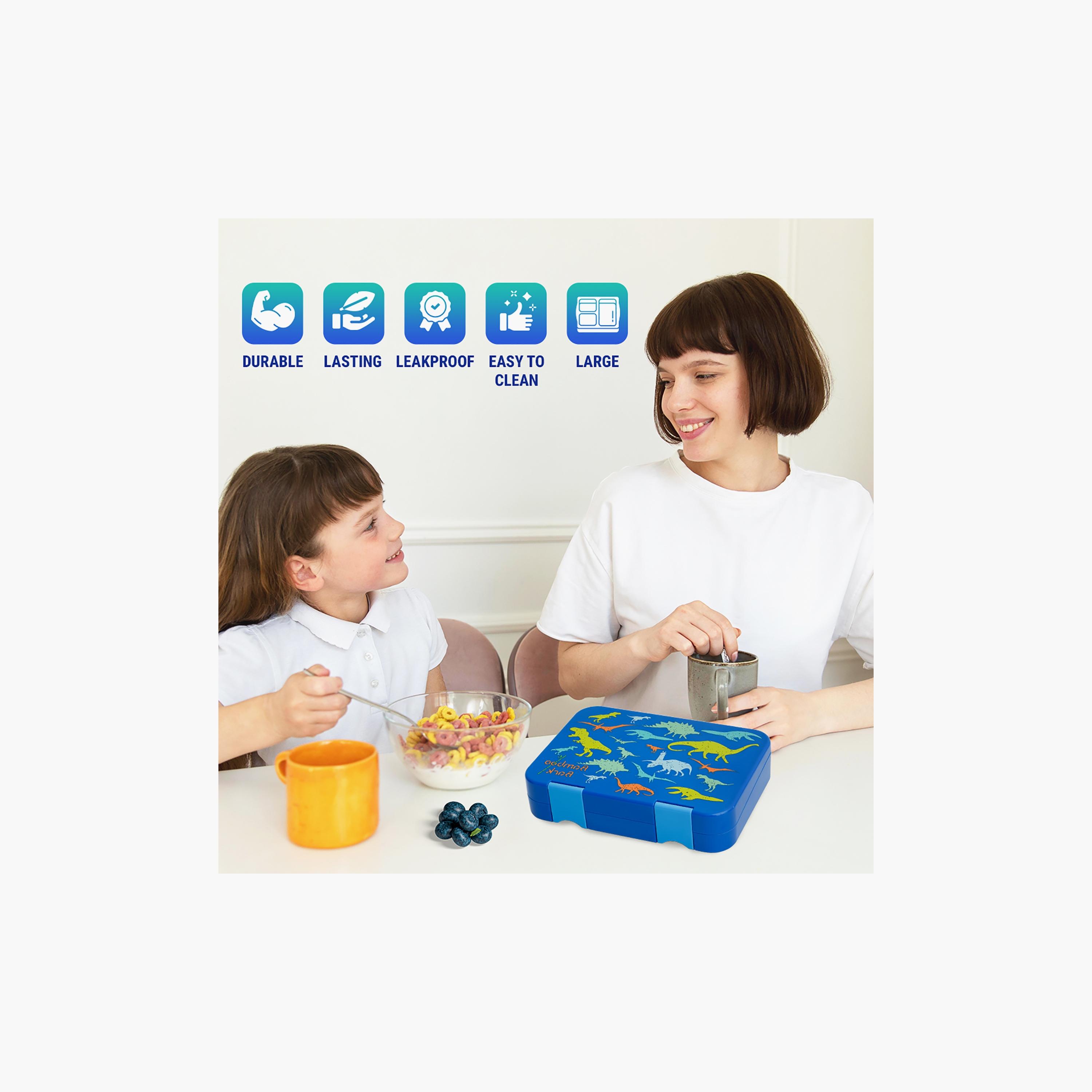 صندوق غداء تريتان 4-6 أقسام من بامبو بارك - دينو - أزرق-school-lunchessentials-lunchboxes-image-4