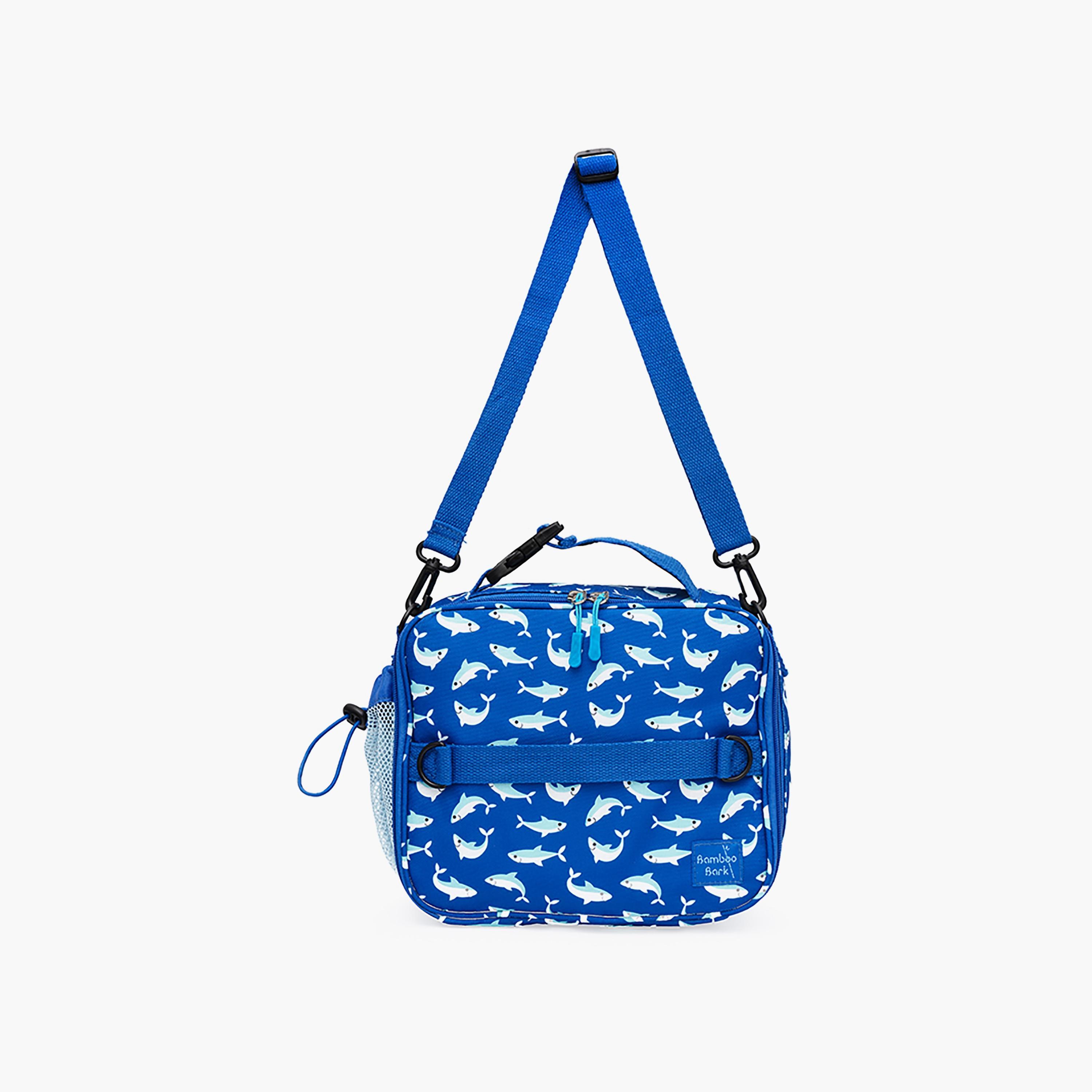 Bamboo Bark Shark Printed Lunch Bag - Blue-school-lunchessentials-lunchbags-image-3