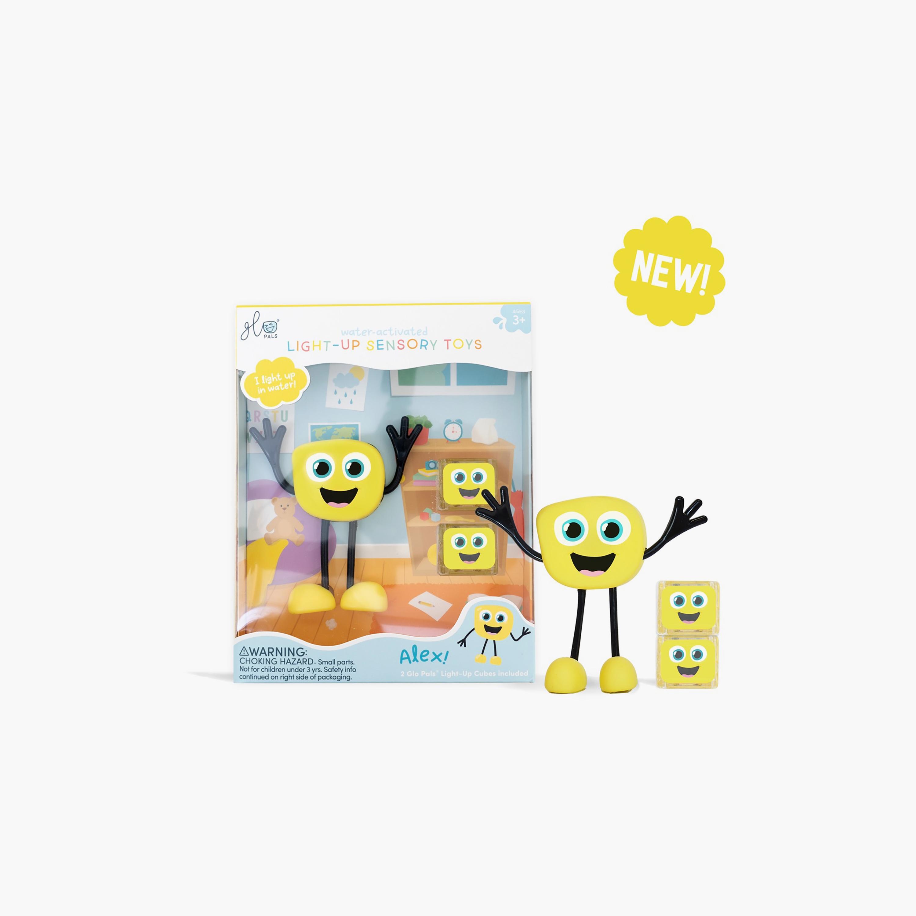 Glo Pals Alex Water Activated Light Up Sensory Bath Toy - Yellow-toys-babyandtoddlertoys-bathtoys-image-1