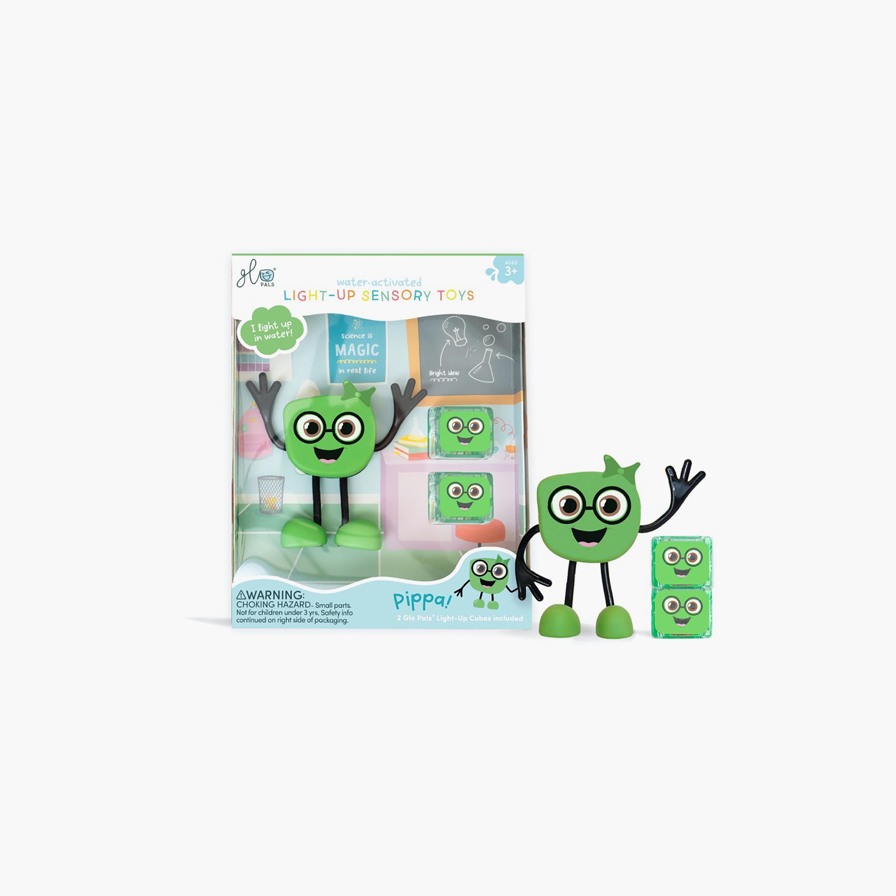 Glo Pals Pippa Water Activated Light Up Sensory Bath Toy - Green-toys-babyandtoddlertoys-bathtoys-image-1