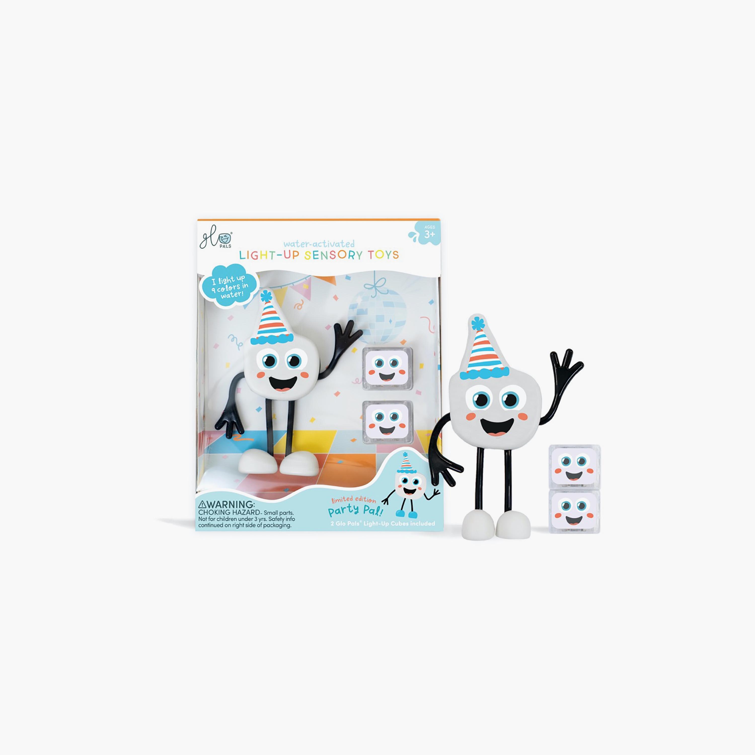Glo Pals Party Pal Water Activated Light Up Sensory Bath Toy - White-toys-babyandtoddlertoys-bathtoys-image-1