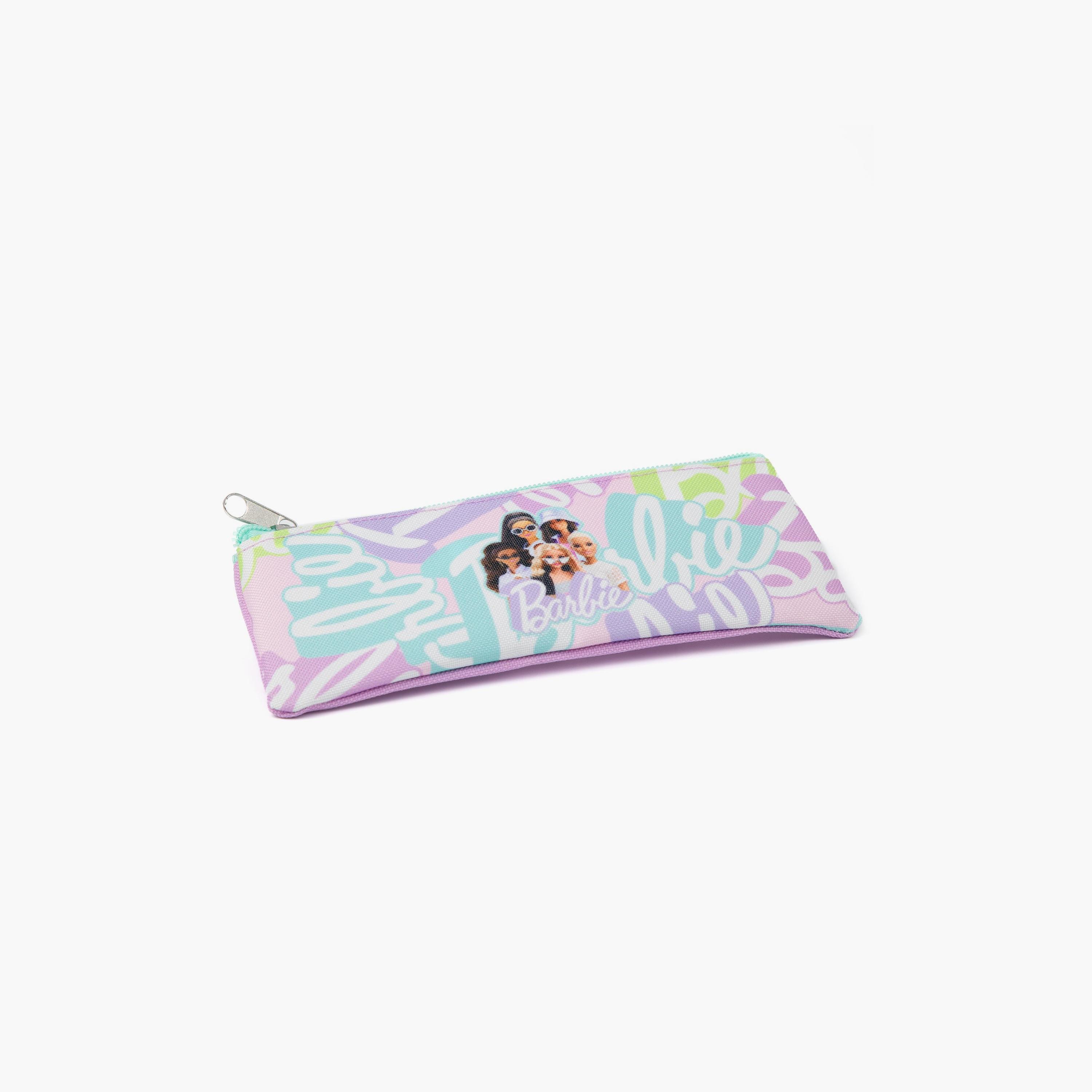 Barbie 4-Piece Printed Backpack Set - Pink - 14 Inch-school-bagsandbackpacks-sets-image-3