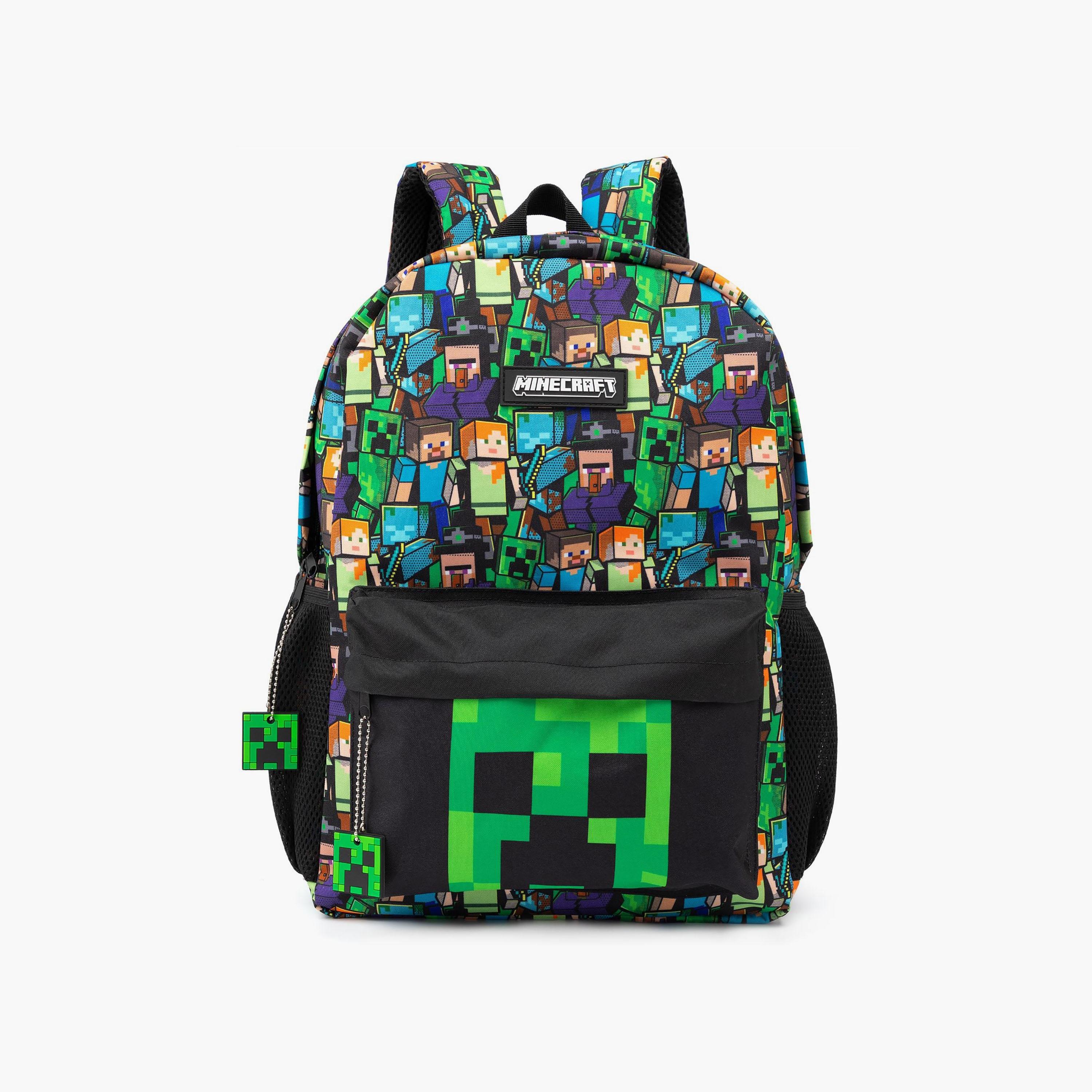 Buy Minecraft Creeper Zombie All Over Printed Backpack Multicolour 16.5 Inch Online Babyshop UAE