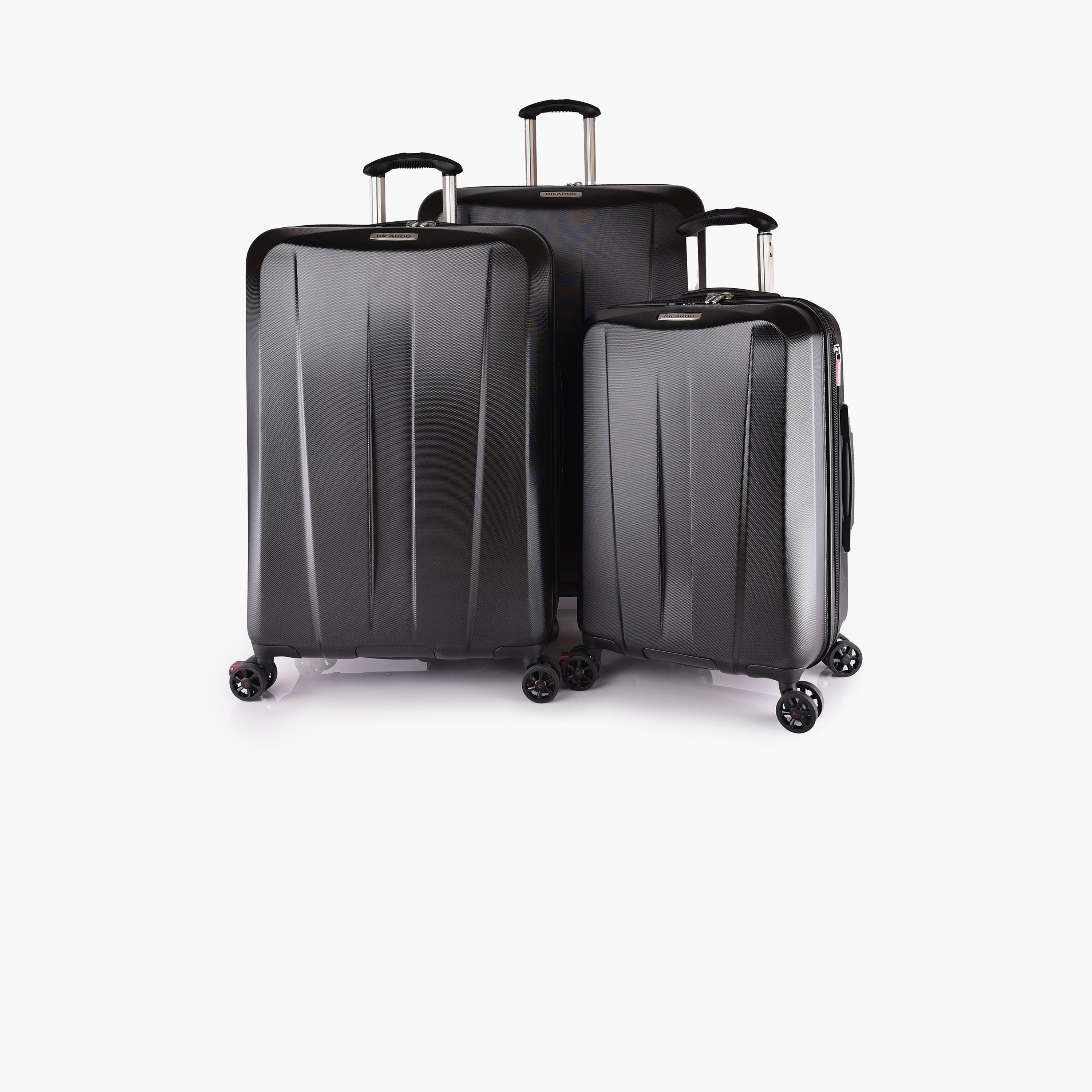 Ricardo Set of 3 Polycarbonate with ABS Hardcase 4-Wheeler Spinner Trolley Bag with TSA Lock | 056/3P-travel-luggagesandbags-luggage-image-1