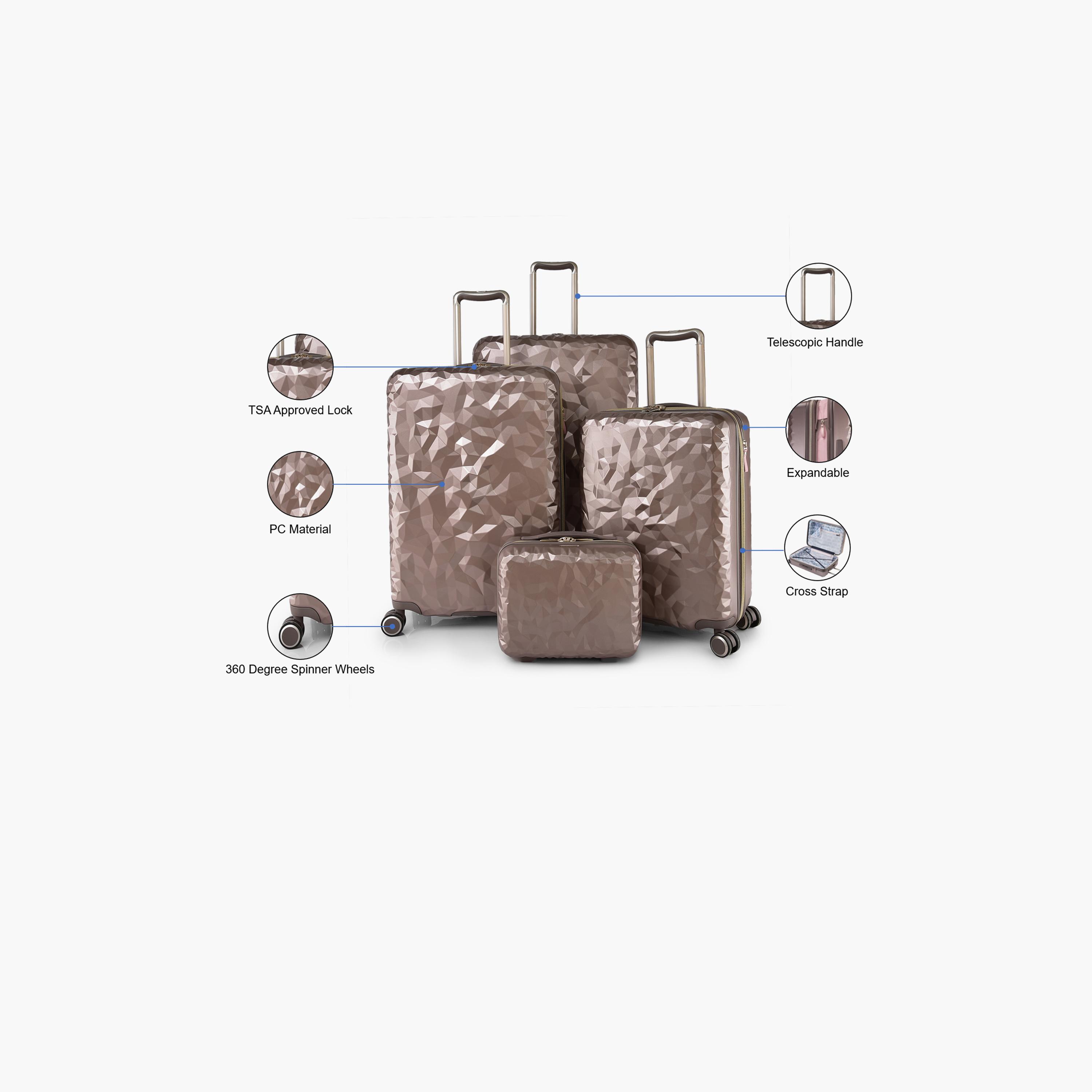 Ricardo Set of 4 Polycarbonate with ABS Hardcase 4-Wheeler Spinner Trolley Bag with TSA Lock | 102/4P-travel-luggagesandbags-luggage-image-2