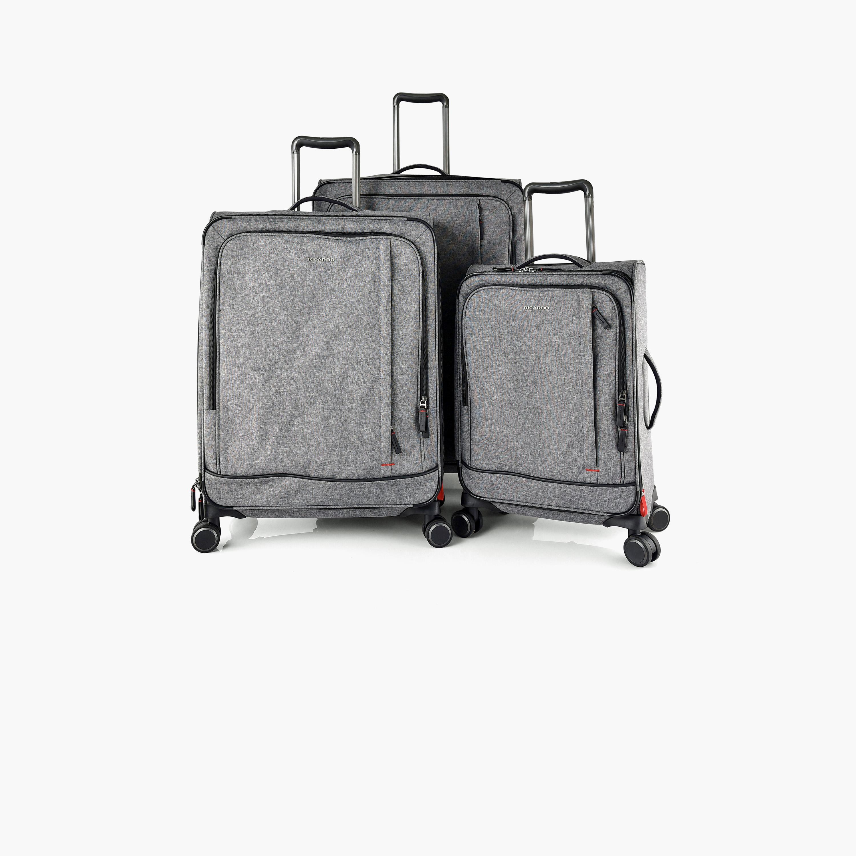 Ricardo Set of 3 Textile Softcase 4-Wheeler Spinner Trolley Bag with TSA Lock | 108/3p-travel-luggagesandbags-luggage-image-1