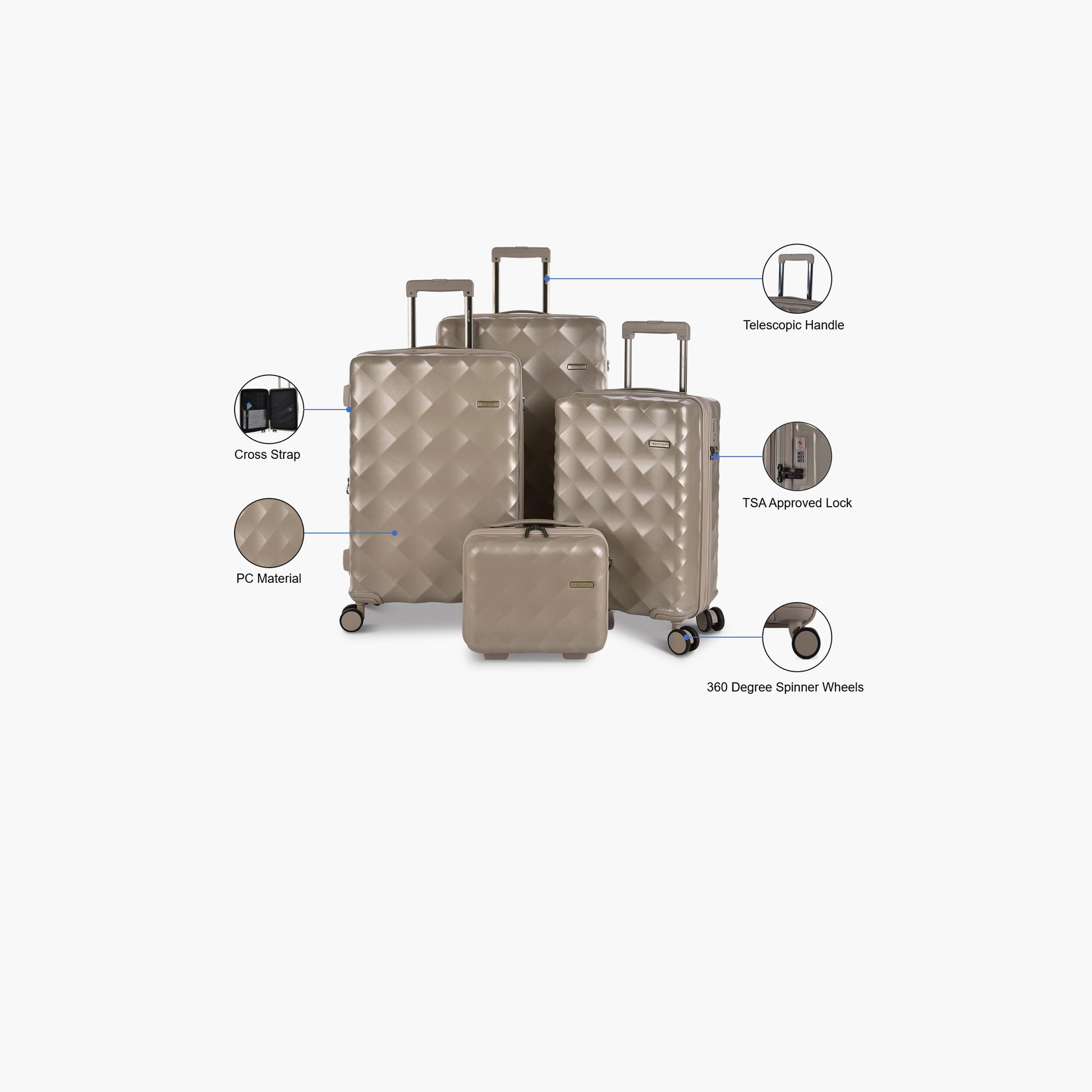 Magellan Set of 4 Polycarbonate with ABS Hardcase 4-Wheeler Spinner Trolley Bag with TSA Lock | 2111-Pro/4P-travel-luggagesandbags-luggage-image-2