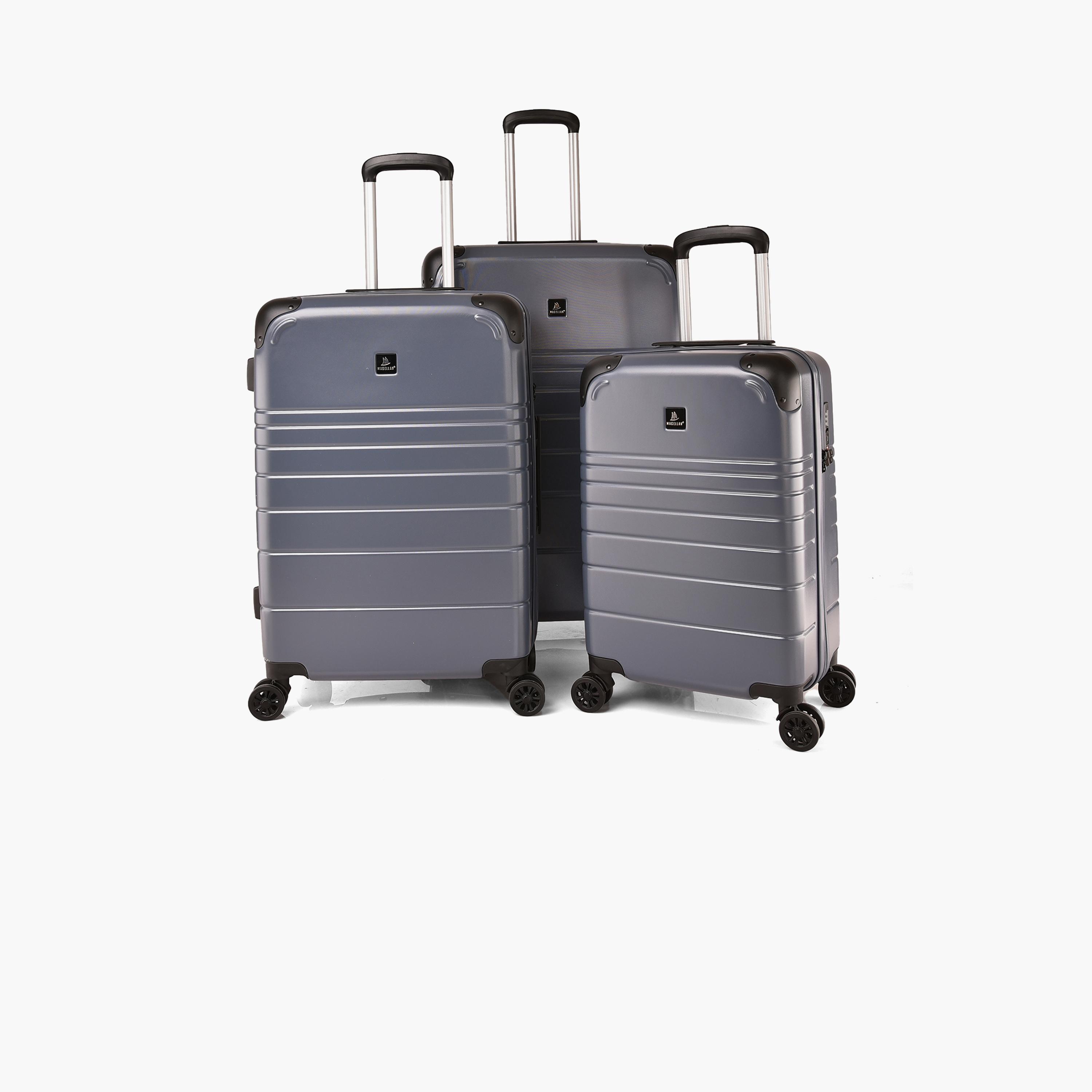 Magellan Set of 3 Polycarbonate with ABS Hardcase 4-Wheeler Spinner Trolley Bag with TSA Lock | 21162/3P-travel-luggagesandbags-luggage-image-1