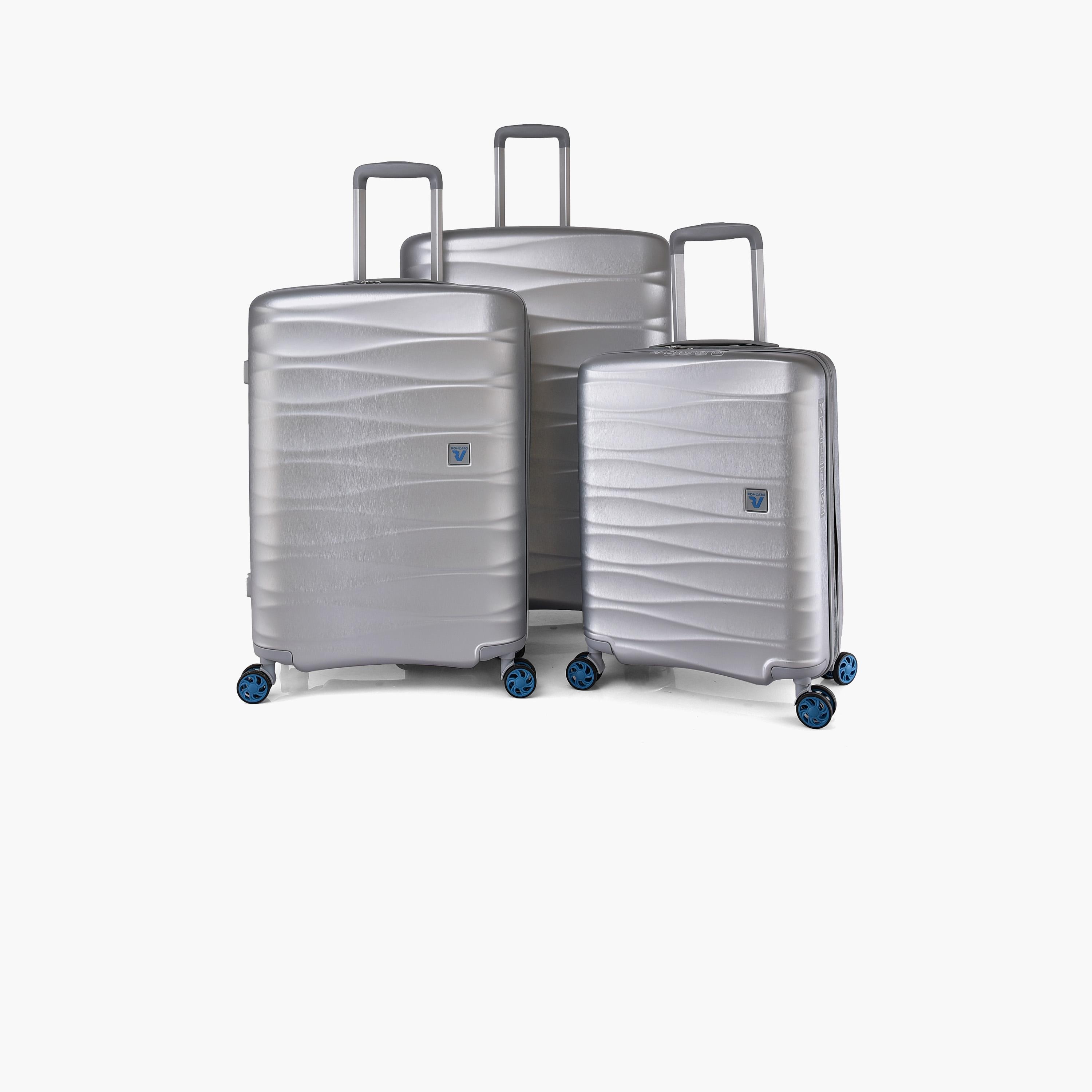Roncato Set of 3 ABS Hardcase 4-Wheeler Spinner Trolley Bag with TSA Lock | 4147/3P-travel-luggagesandbags-luggage-image-1