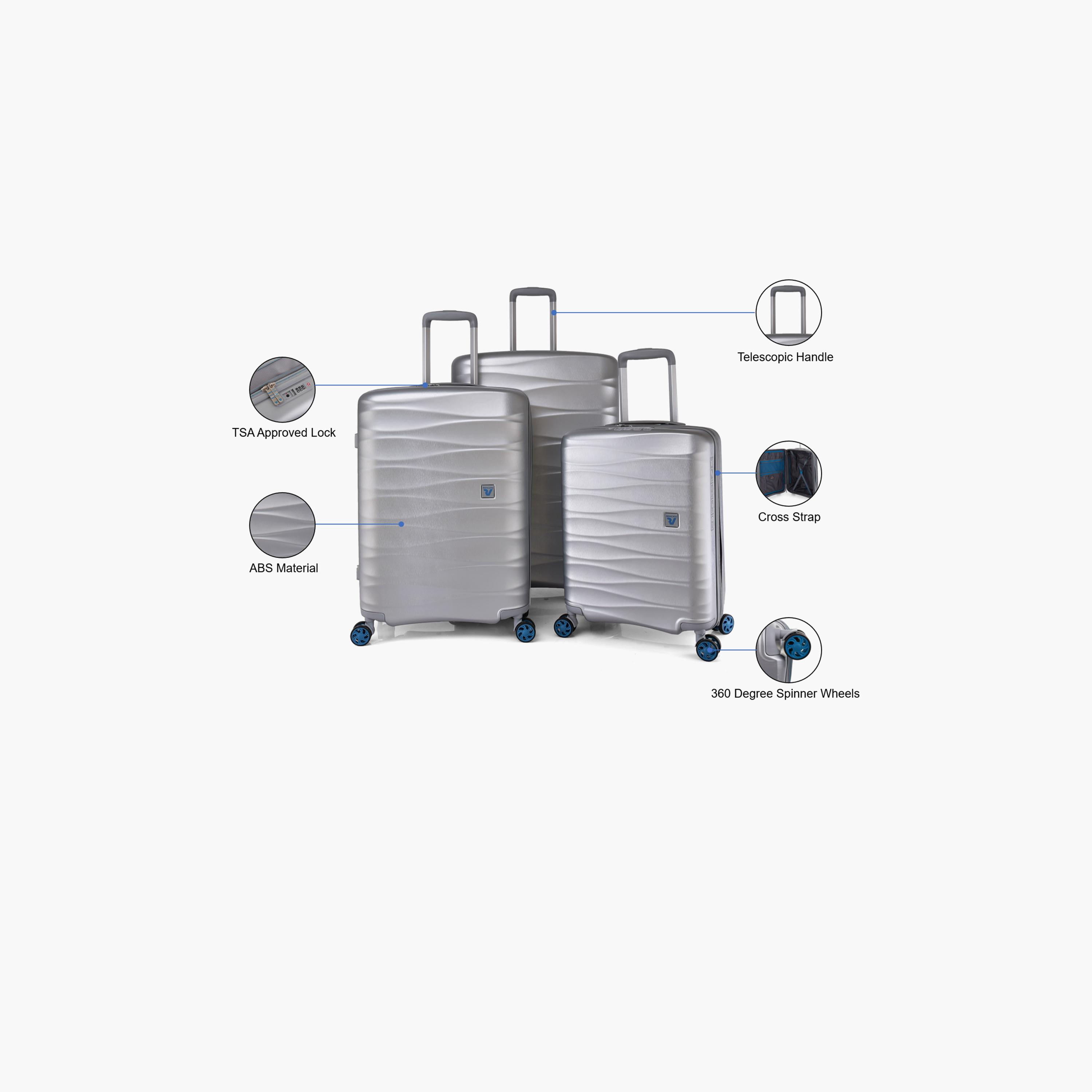 Roncato Set of 3 ABS Hardcase 4-Wheeler Spinner Trolley Bag with TSA Lock | 4147/3P-travel-luggagesandbags-luggage-image-2
