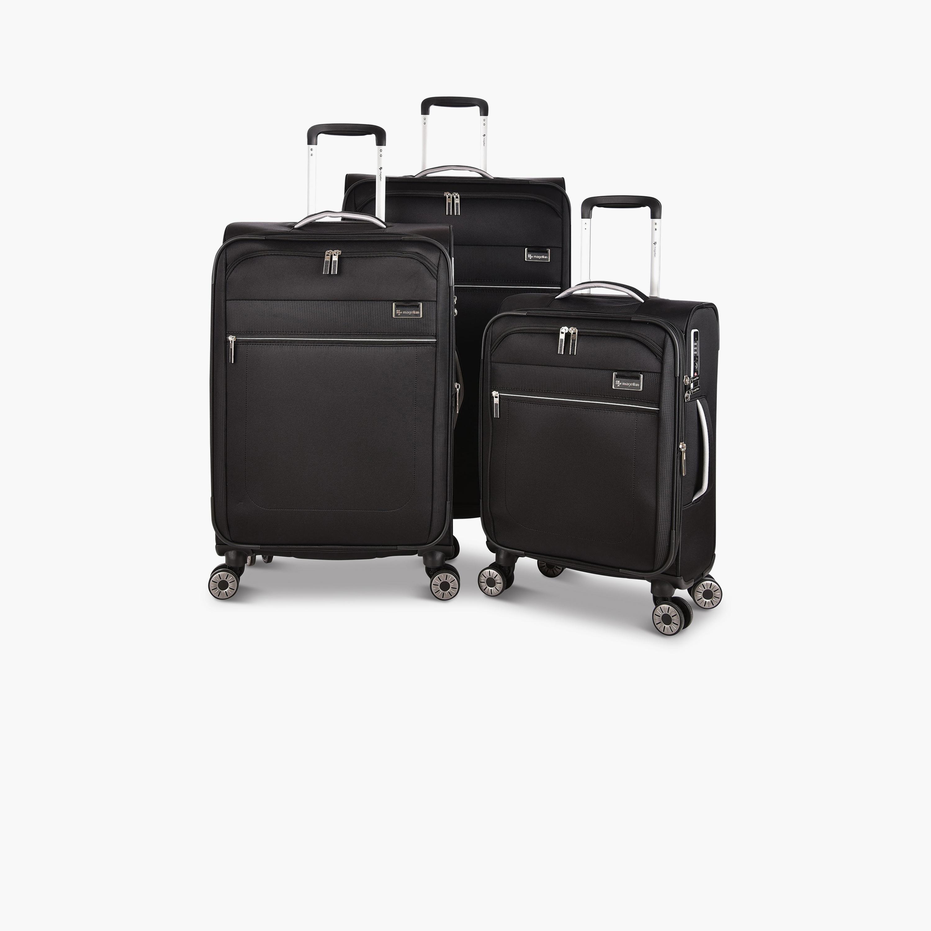 Magellan Set of 3 Textile Softcase 4-Wheeler Spinner Trolley Bag with TSA Lock | 9053/3P-travel-luggagesandbags-luggage-image-1