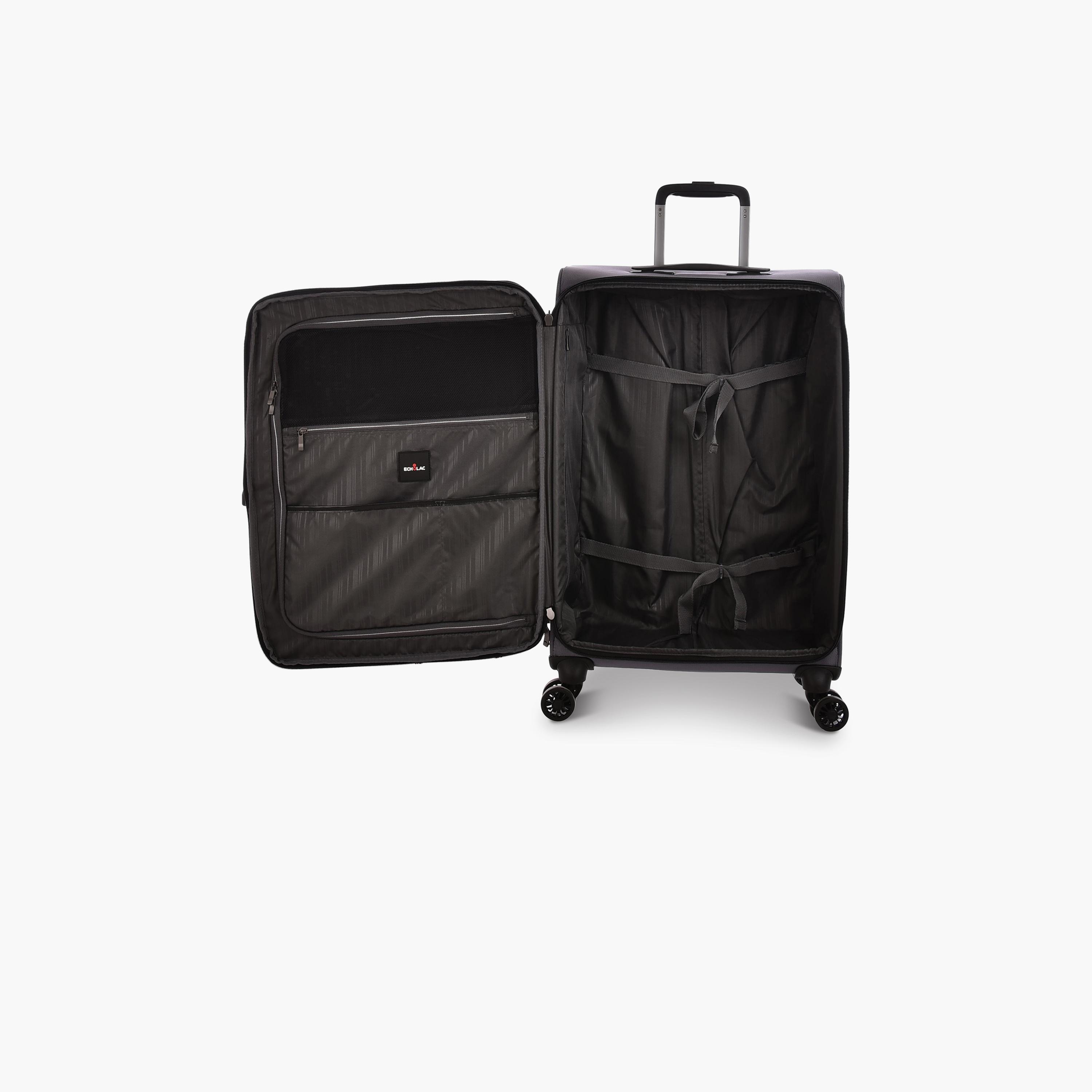 Echolac Set of 3 Textile Softcase 4-Wheeler Spinner Trolley Bag with TSA Lock | CT714A/3P-travel-luggagesandbags-luggage-image-5