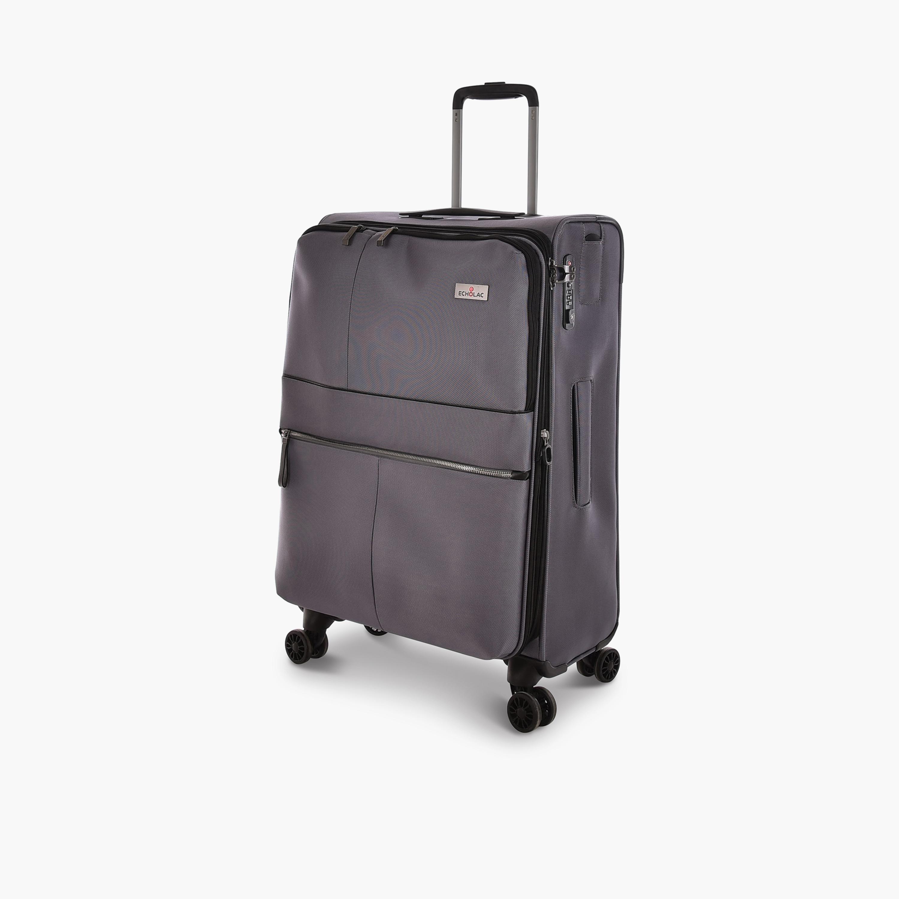 Echolac Set of 3 Textile Softcase 4-Wheeler Spinner Trolley Bag with TSA Lock | CT714A/3P-travel-luggagesandbags-luggage-image-6