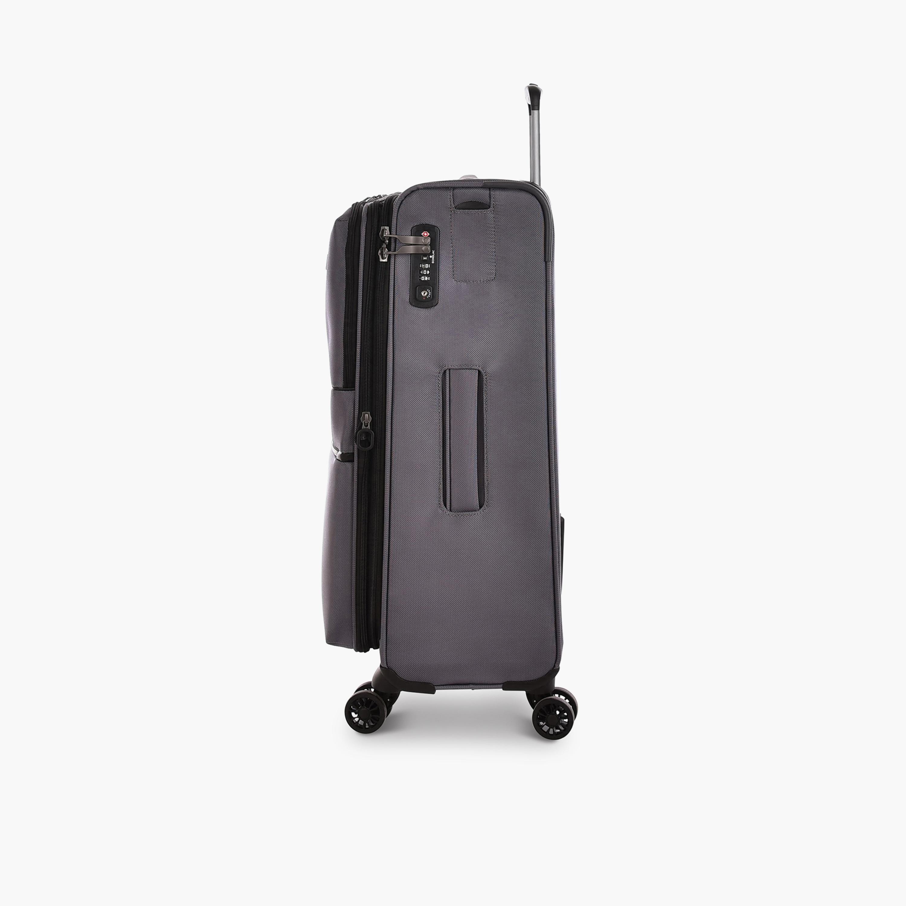 Echolac Set of 3 Textile Softcase 4-Wheeler Spinner Trolley Bag with TSA Lock | CT714A/3P-travel-luggagesandbags-luggage-image-7