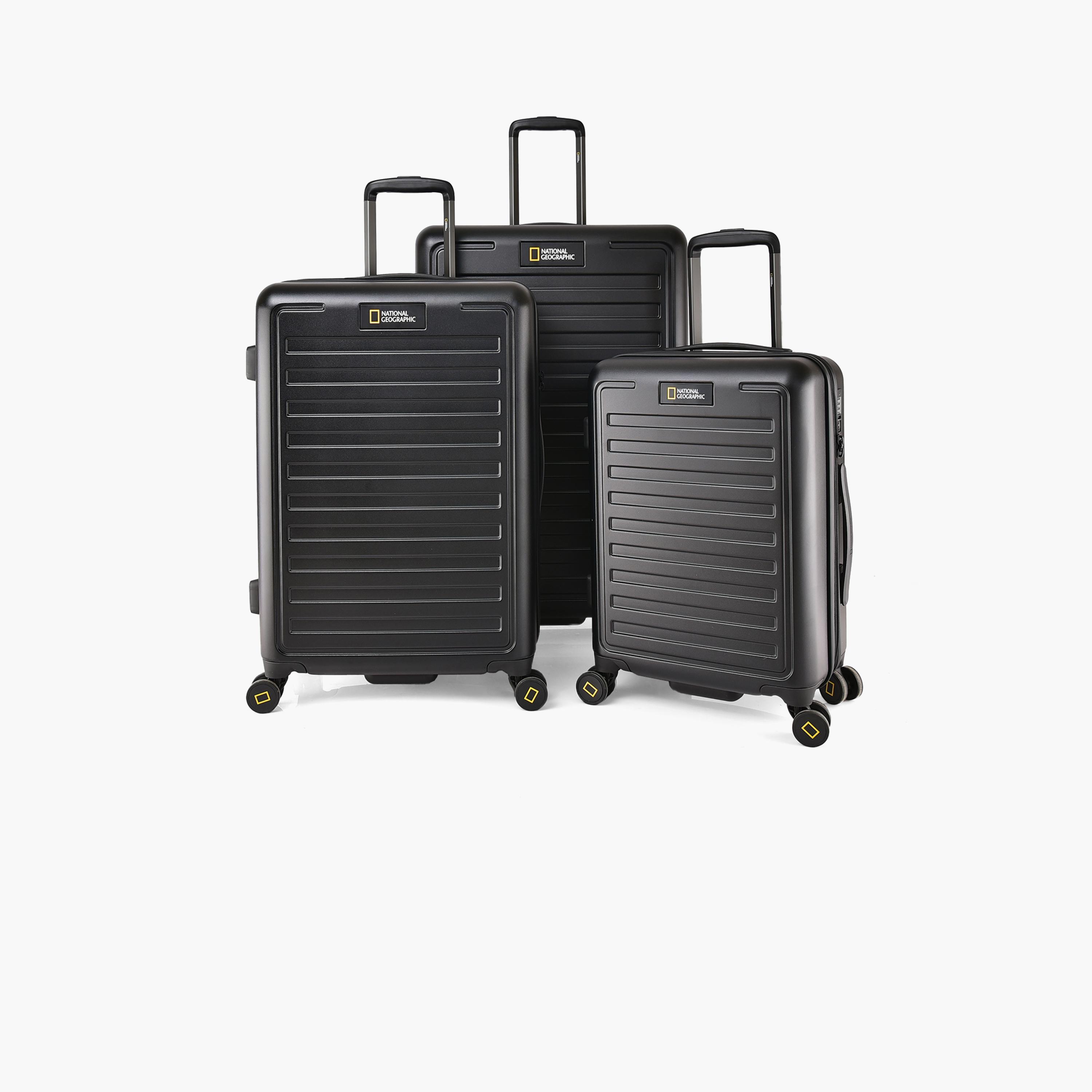 National Geographic Set of 3 Polycarbonate with ABS Hardcase 4-Wheeler Spinner Trolley Bag with TSA Lock | N164HA/3P-travel-luggagesandbags-luggage-image-1