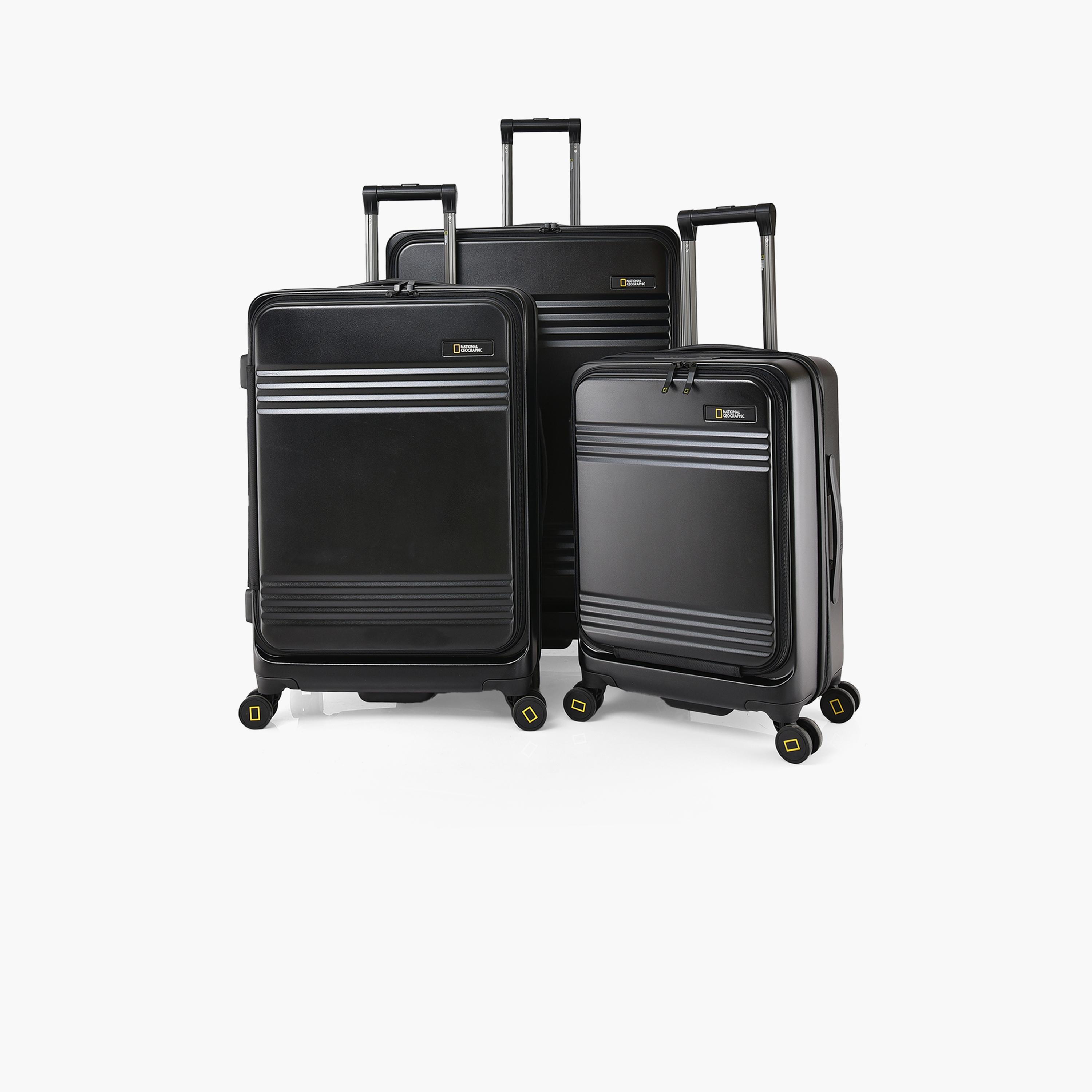 National Geographic Set of 3 Polycarbonate with ABS Hardcase 4-Wheeler Spinner Trolley Bag with TSA Lock | N165HA/3P-travel-luggagesandbags-luggage-image-1