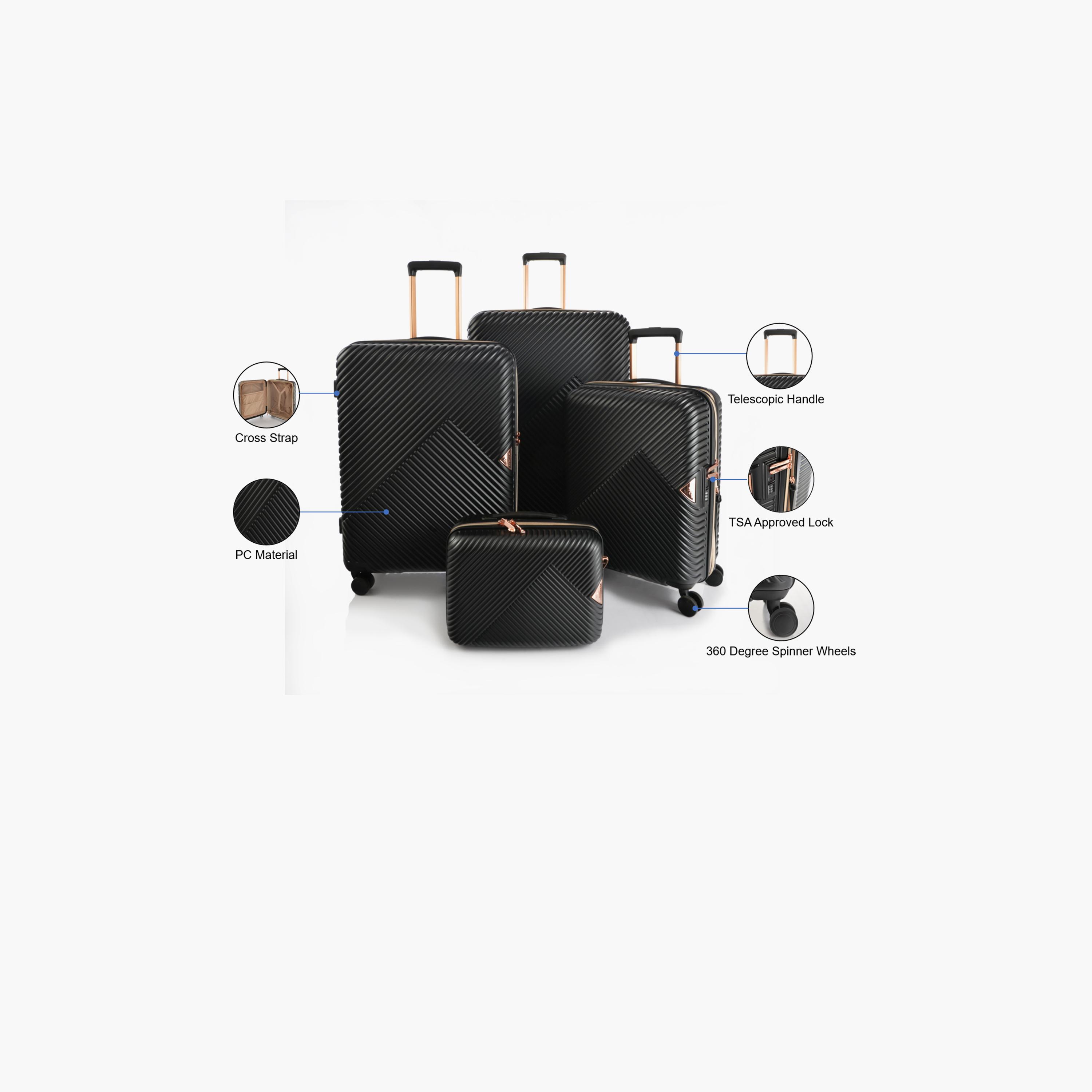 Magellan Set of 4 Polycarbonate with ABS Hardcase 4-Wheeler Spinner Trolley Bag with TSA Lock | PC154/4P-travel-luggagesandbags-luggage-image-2
