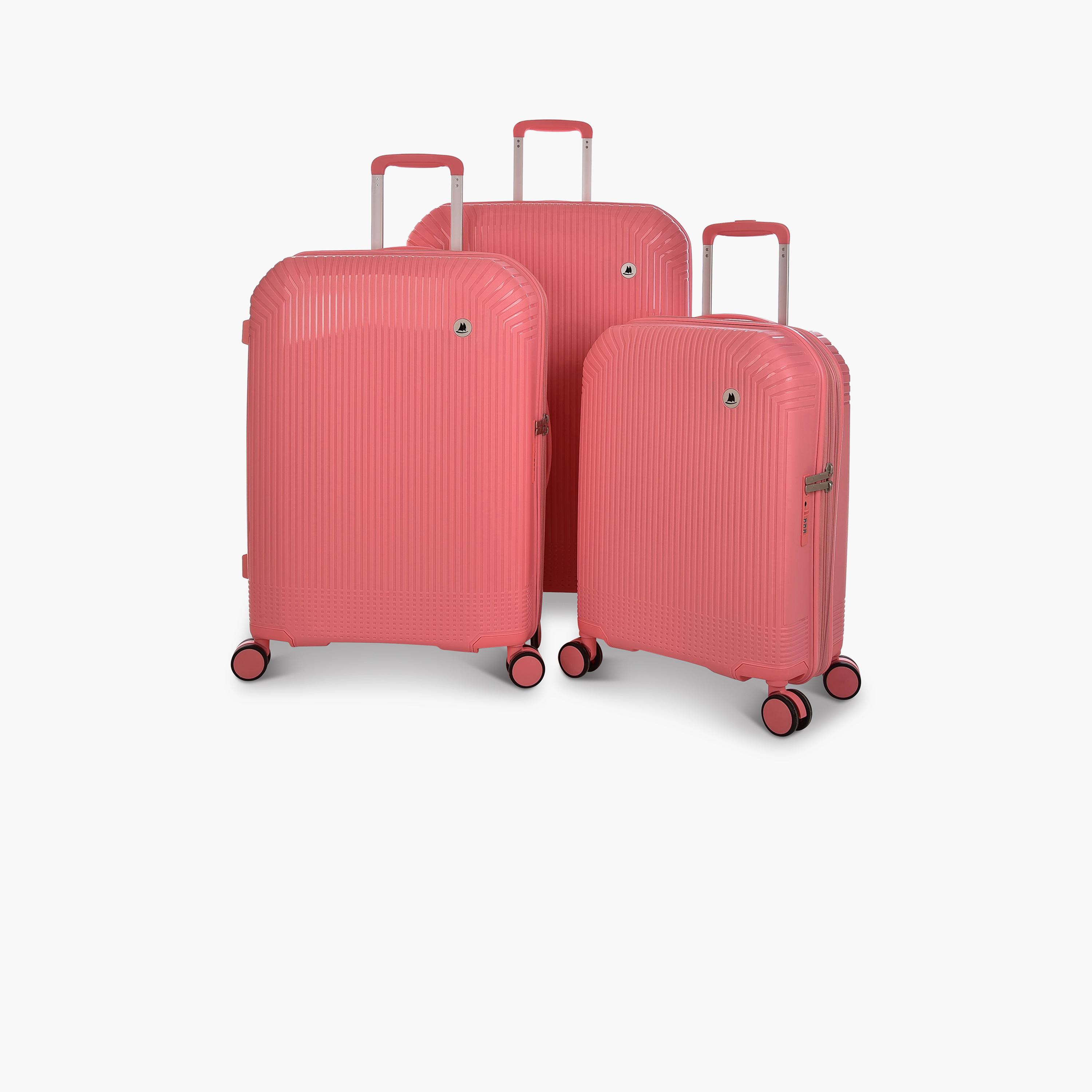 Magellan Set of 3 Polypropylene Hardcase 4-Wheeler Spinner Trolley Bag with TSA Lock | PPT013/3P-travel-luggagesandbags-luggage-image-1