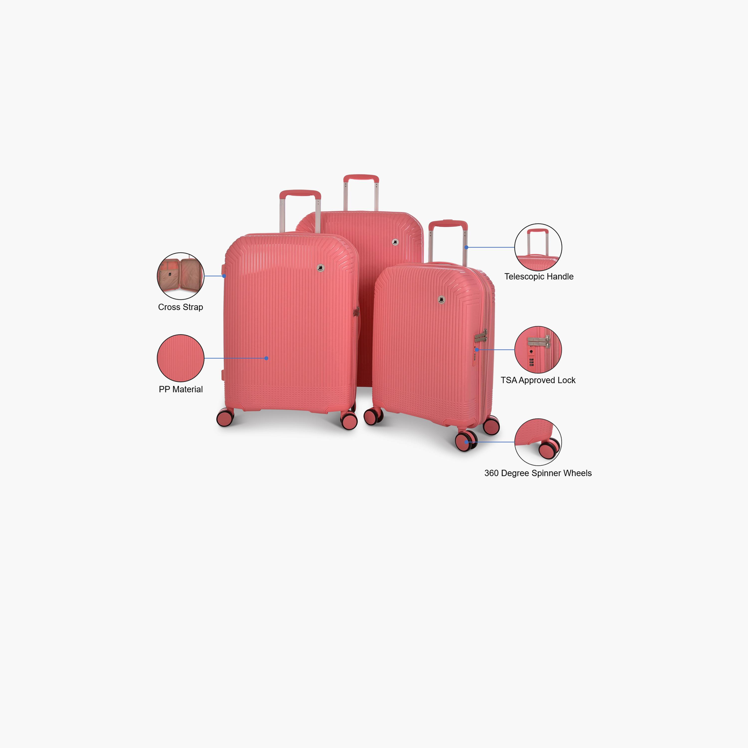 Magellan Set of 3 Polypropylene Hardcase 4-Wheeler Spinner Trolley Bag with TSA Lock | PPT013/3P-travel-luggagesandbags-luggage-image-2