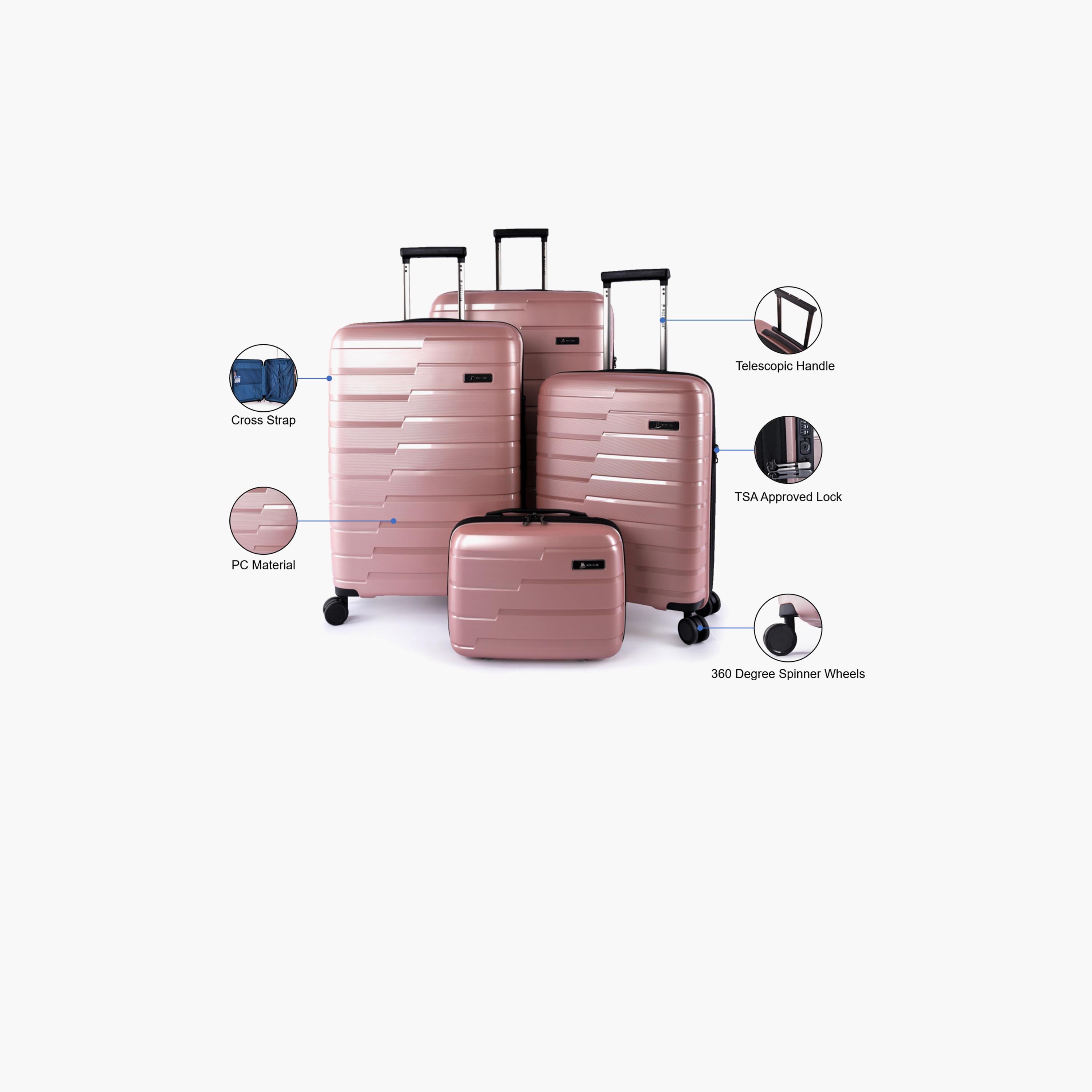 Magellan Set of 4 Polypropylene Hardcase 4-Wheeler Spinner Trolley Bag with TSA Lock | TP/4P-travel-luggagesandbags-luggage-image-2