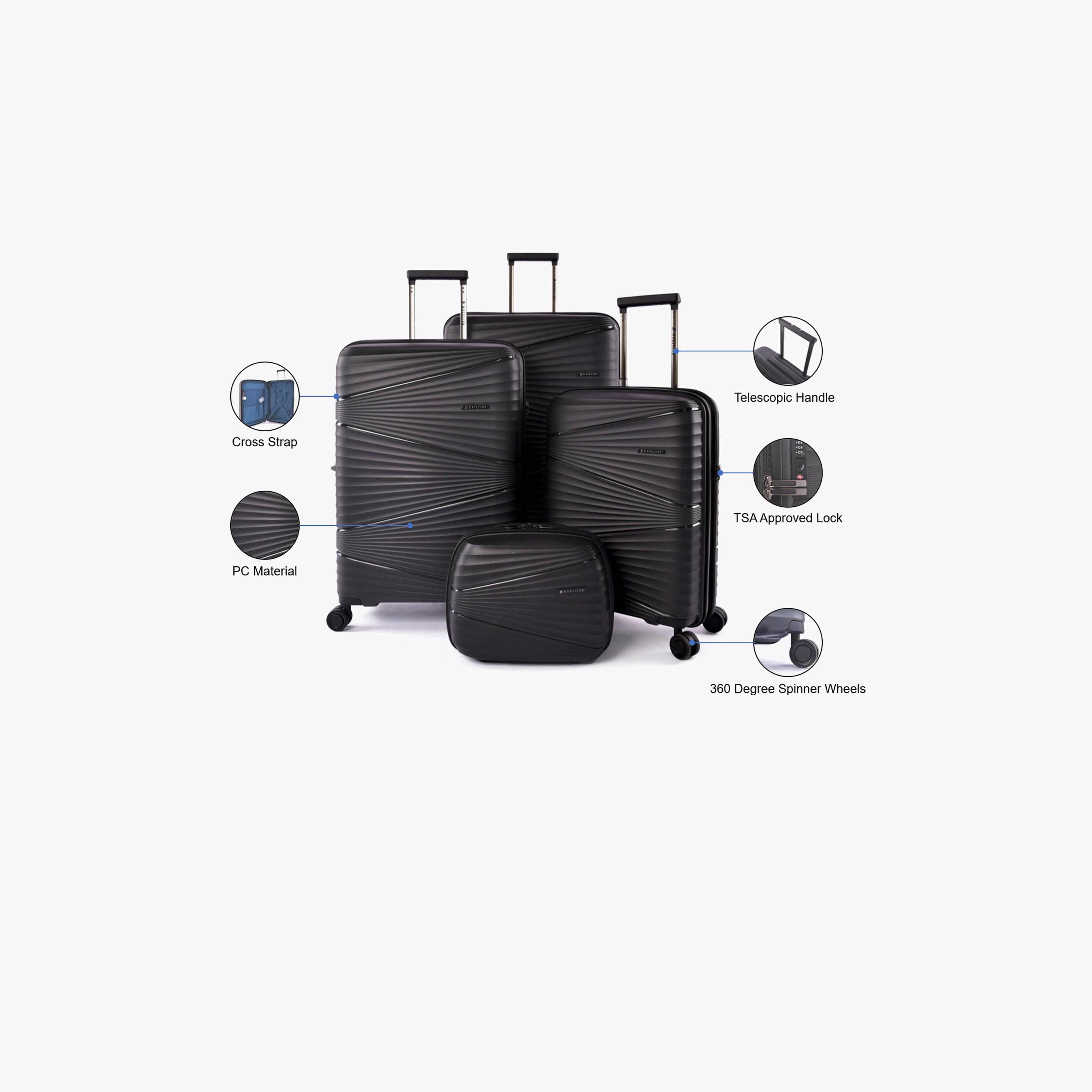 Magellan Set of 4 Polypropylene Hardcase 4-Wheeler Spinner Trolley Bag with TSA Lock | TZ/4P-travel-luggagesandbags-luggage-image-2