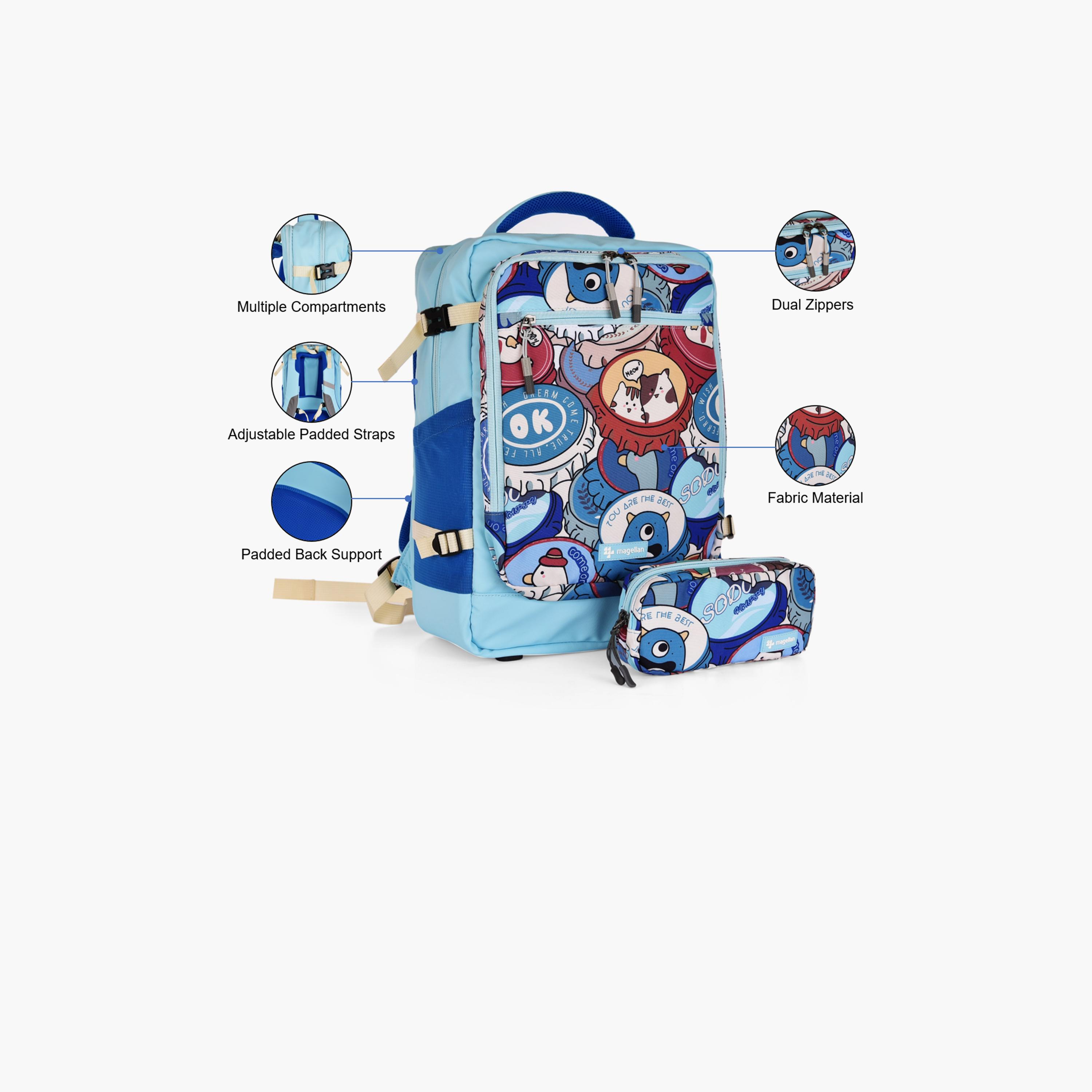 Magellan Kids Printed Backpack Sets | KYBP01/2P-Set-travel-kidstrolleyandbags-image-3