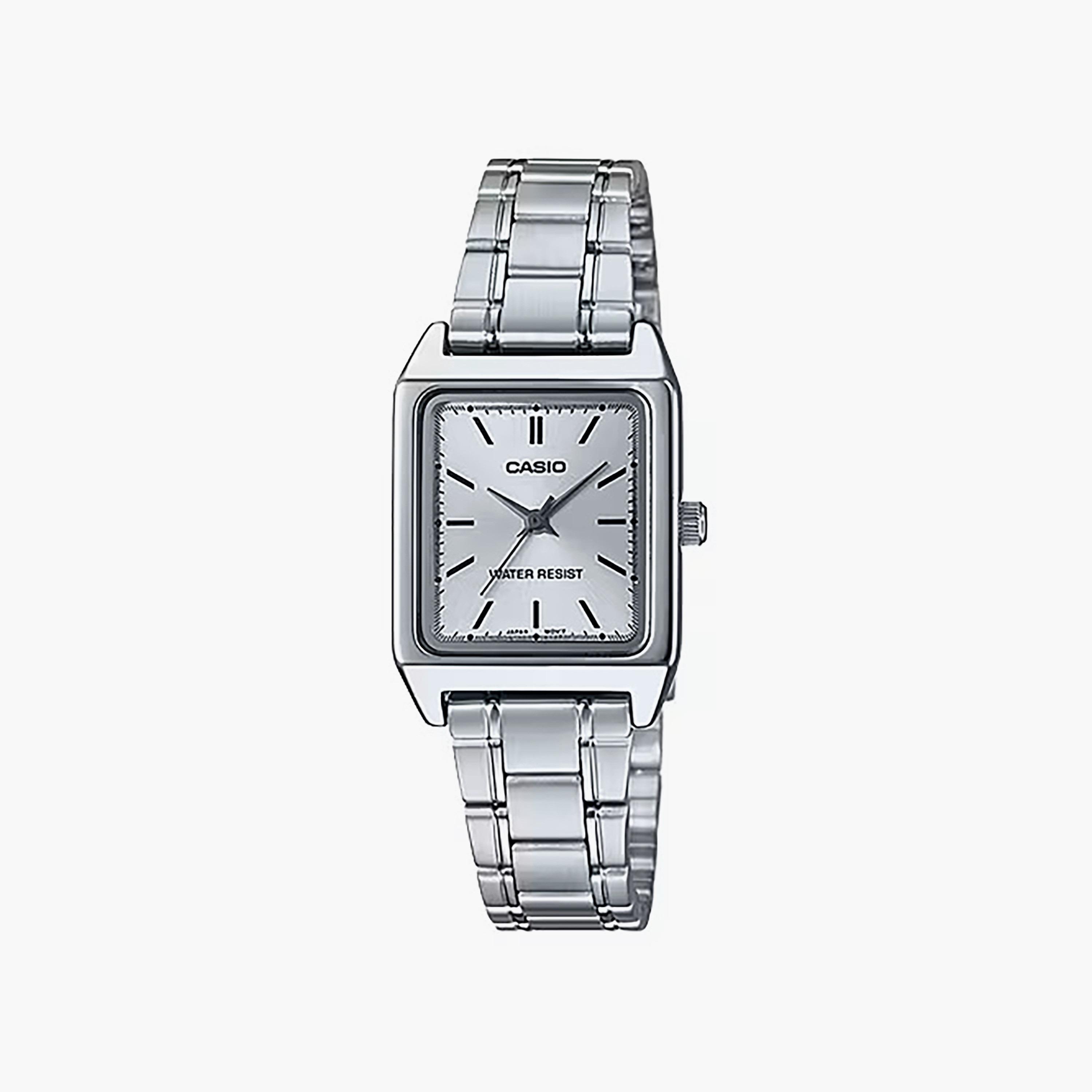 Casio Women's 22 MM Silver Analog Stainless Steel Watch | LTP-V007D-7EUDF-women-watchesandjewellery-watches-image-1