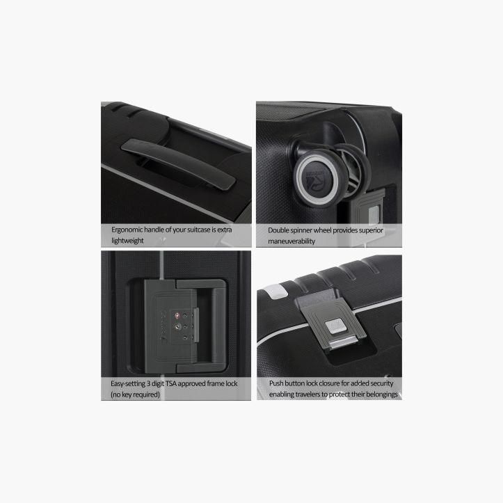 إميننت- شنطة فيرتيكا بولي بروبلين بأربع عجلات مقاس 51 سم مع قفل TSA | B0006-20-travel-luggagesandbags-luggage-image-5
