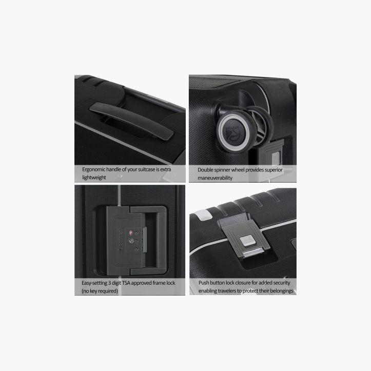 إميننت- شنطة فيرتيكا بولي بروبلين بأربع عجلات مقاس 63.5 سم مع قفل TSA | B0006-26-travel-luggagesandbags-luggage-image-5