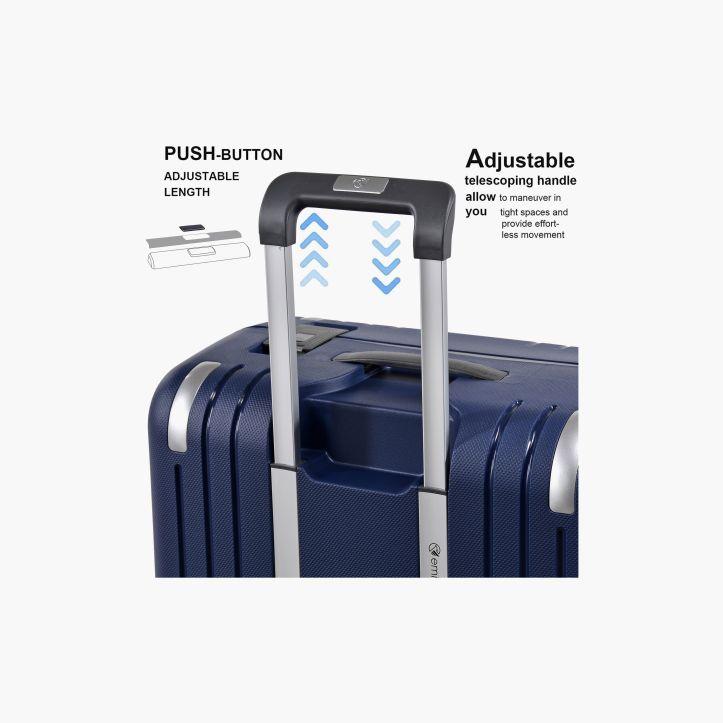 Eminent Vertica 63.5 CM Medium Check-in Polypropylene Hardcase 4-Wheeler Spinner Trolley Bag with TSA Lock | B0006-26-travel-luggagesandbags-luggage-image-6