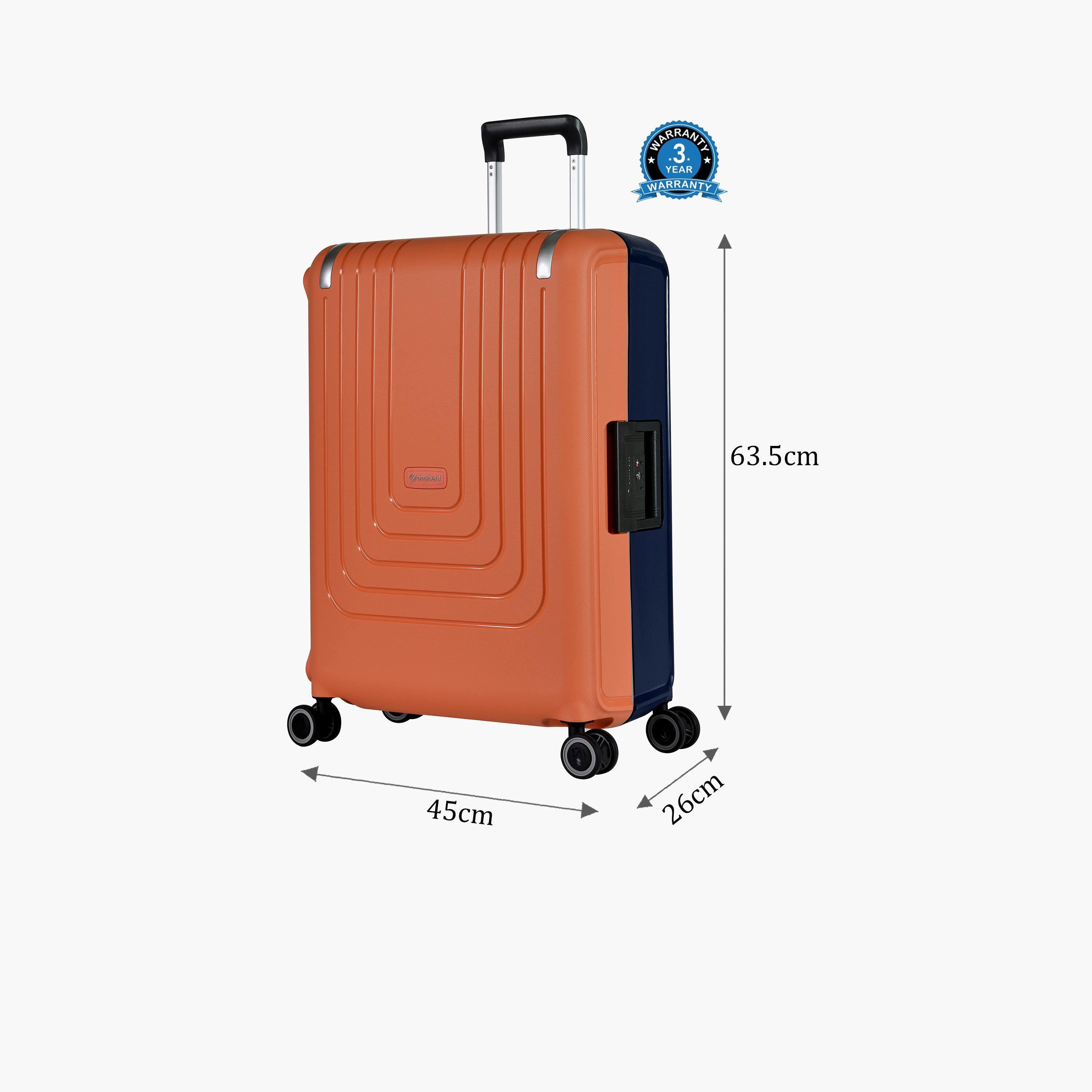 Eminent Vertica 63.5 CM Medium Check-in Polypropylene Hardcase 4-Wheeler Spinner Trolley Bag with TSA Lock | B0006M-26-travel-luggagesandbags-luggage-image-2
